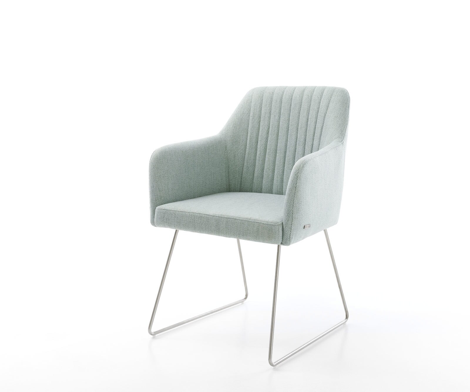 Eetkamerstoel Greg-Flex stripes mint slipframe roestvrij staal pocketveer kern Eetkamerstoel Greg-Flex stripes mint slipframe roestvrij staal pocketveer kern