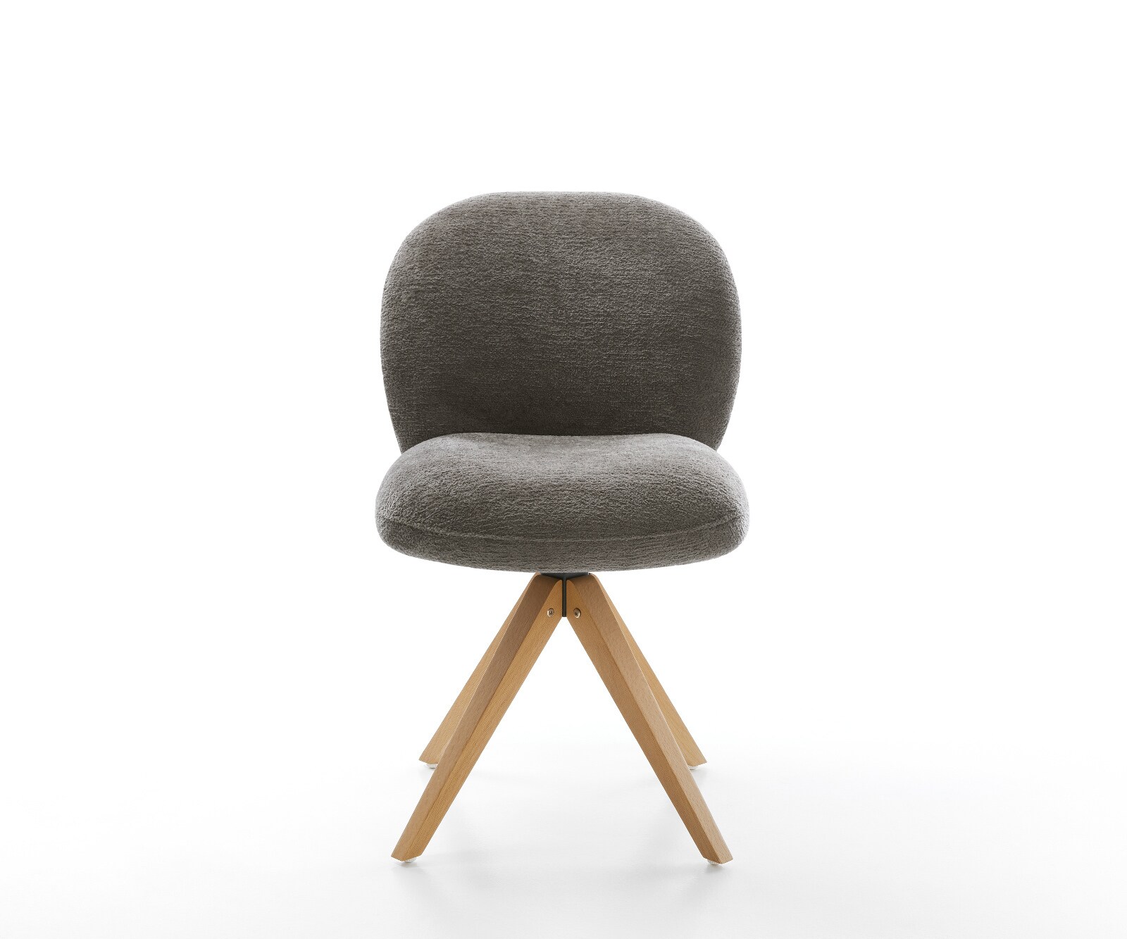 Draaistoel Nube-Flex bouclé zacht mud houten frame hoekig natuur 180° draaibaar pocketveer kern 2