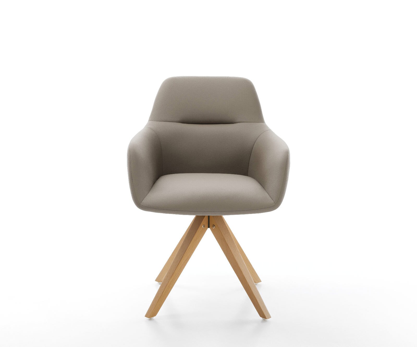 Eetkamerstoel Pejo-Flex echt leer mud houten frame hoekig natuur pocketveer kern 2