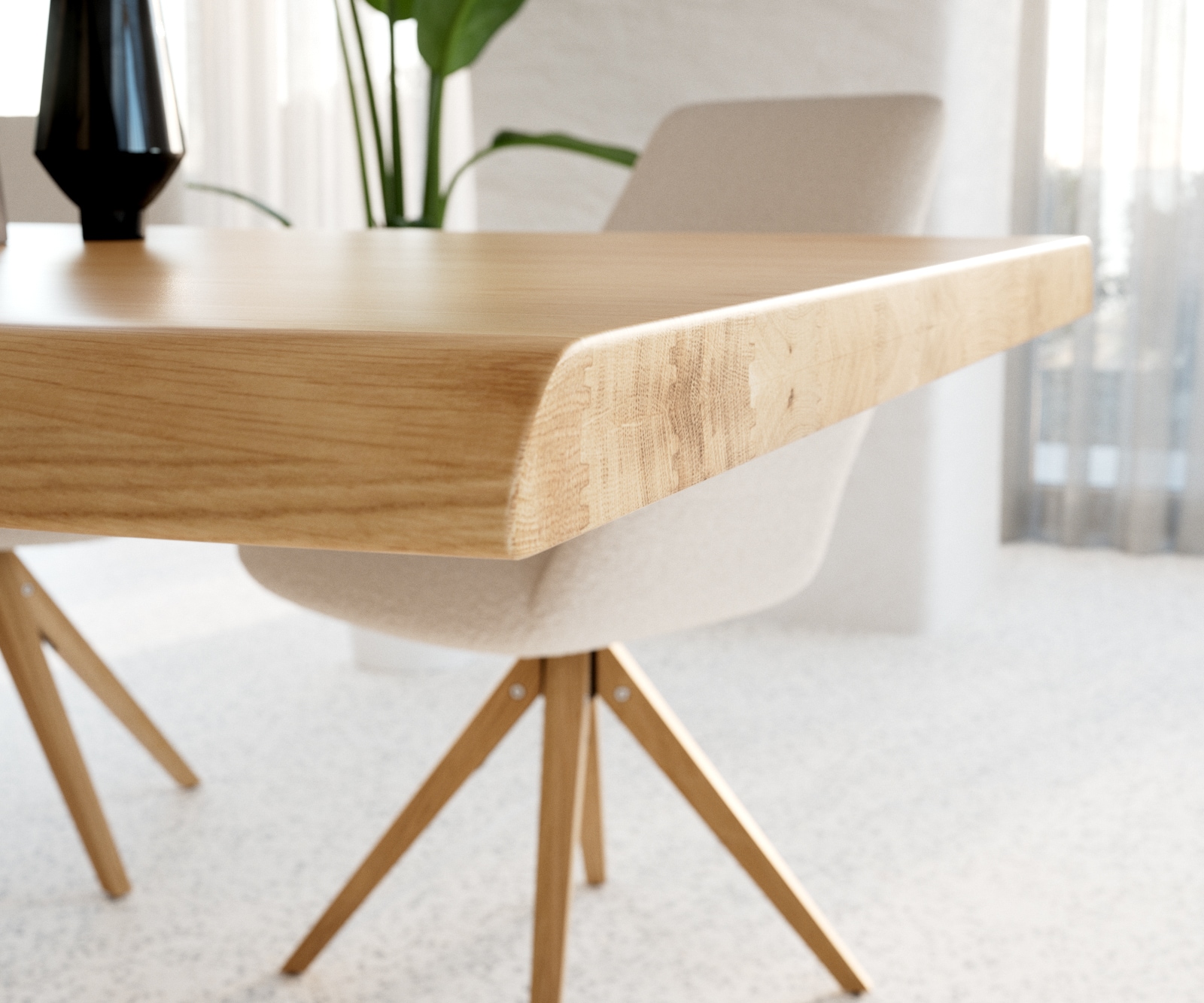 Eettafel Edge 200x100 eiken natuur metaal schuin zwart  Live-Edge 5 Eettafel Edge 200x100 eiken natuur metaal schuin zwart  Live-Edge 5