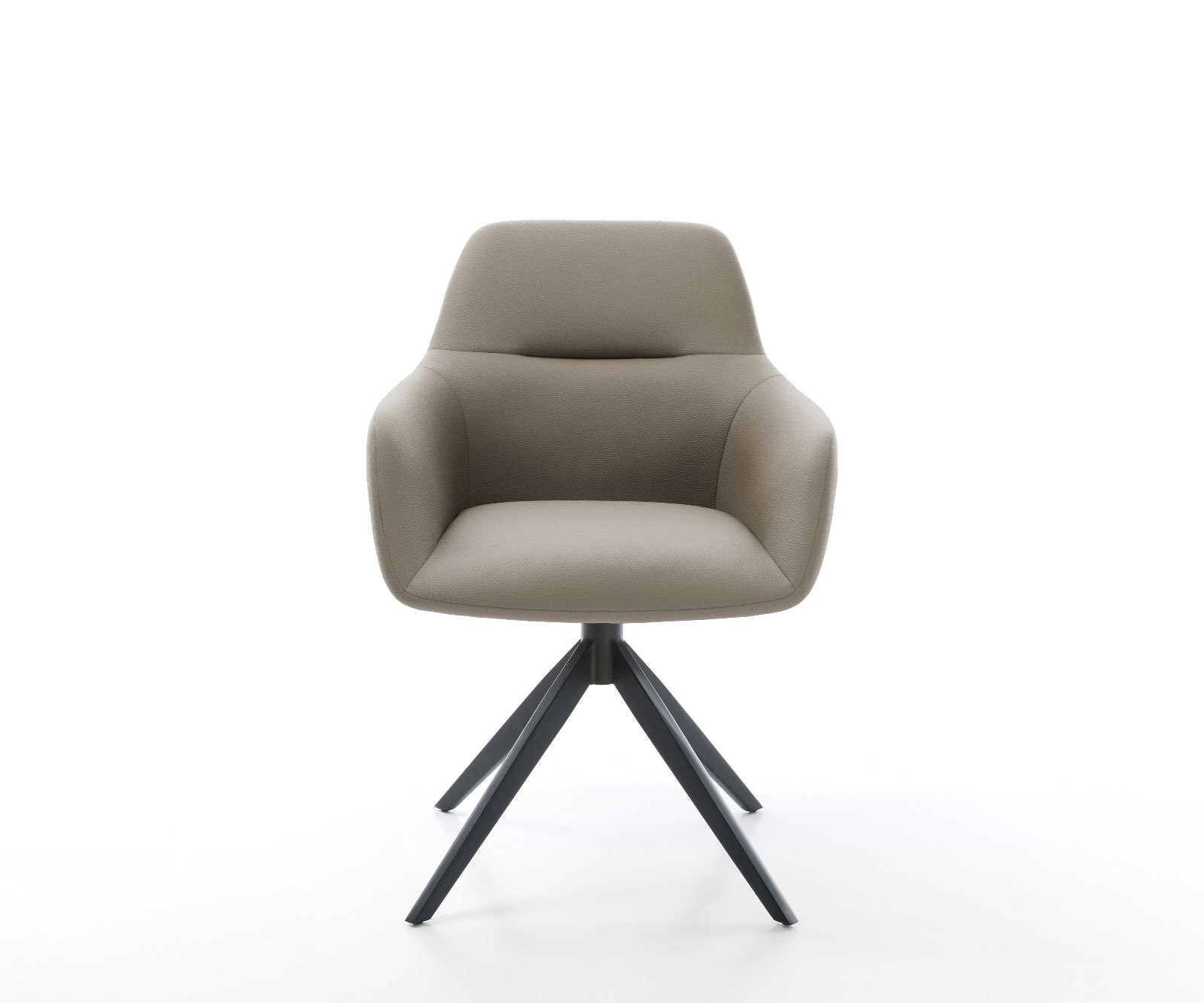 Draaistoel Pejo-Flex echt leer mud kruisframe breed zwart 360° draaibaar rocker-functie pocketveer kern 1