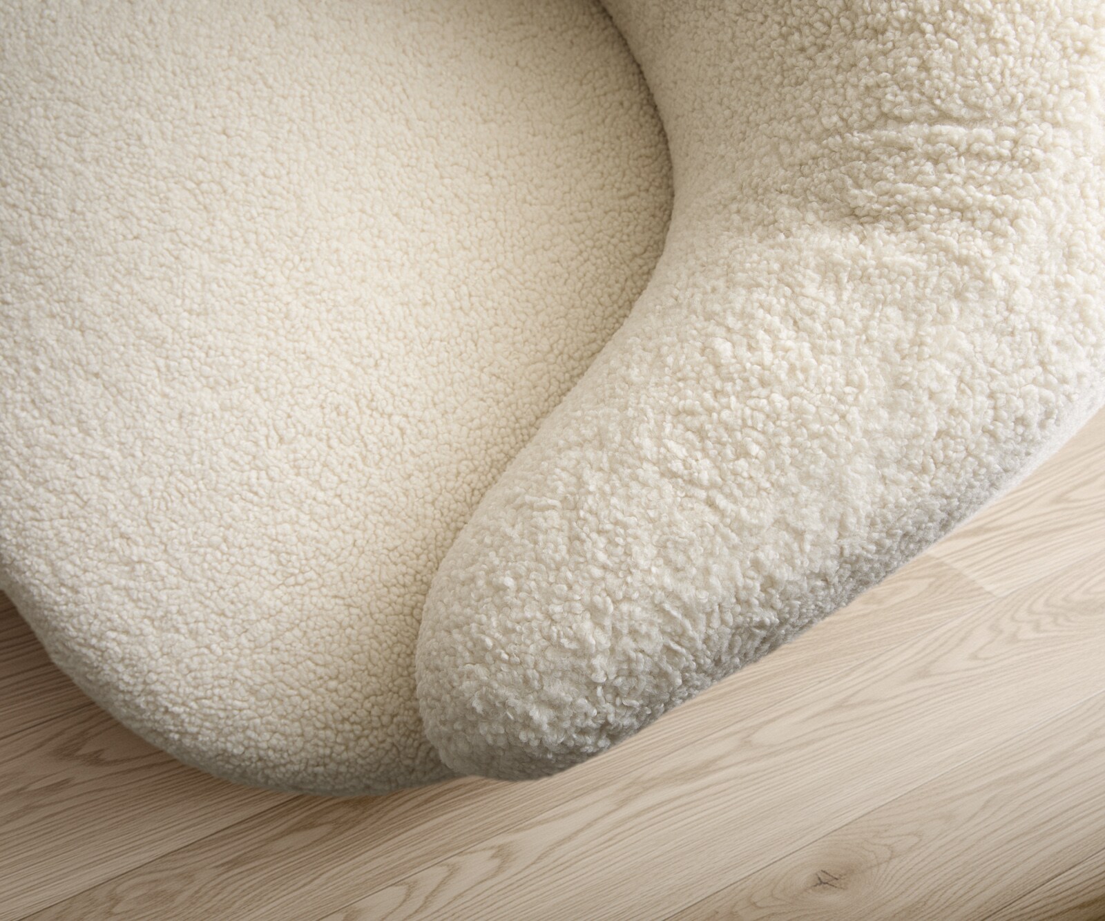 Fauteuil Nova 88x88 cm Teddystof Beige 5