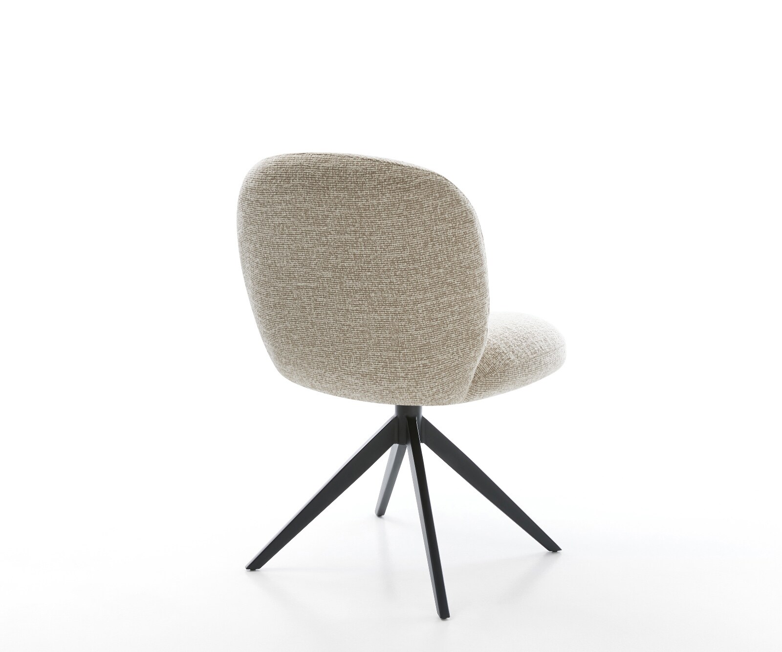 Draaistoel Nube-Flex geweven stof beige kruisframe breed zwart 360° draaibaar rocker-functie pocketveer kern 5