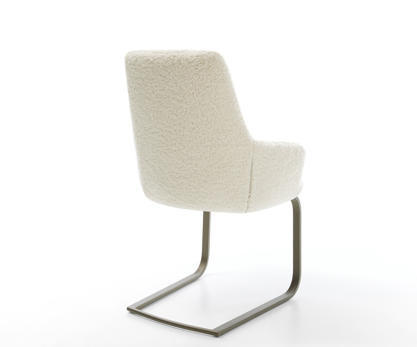 Sledemodel Zelia-Flex met armleuning teddy beige sledemodel vlak afwerking met titanium pocketveer kern 4