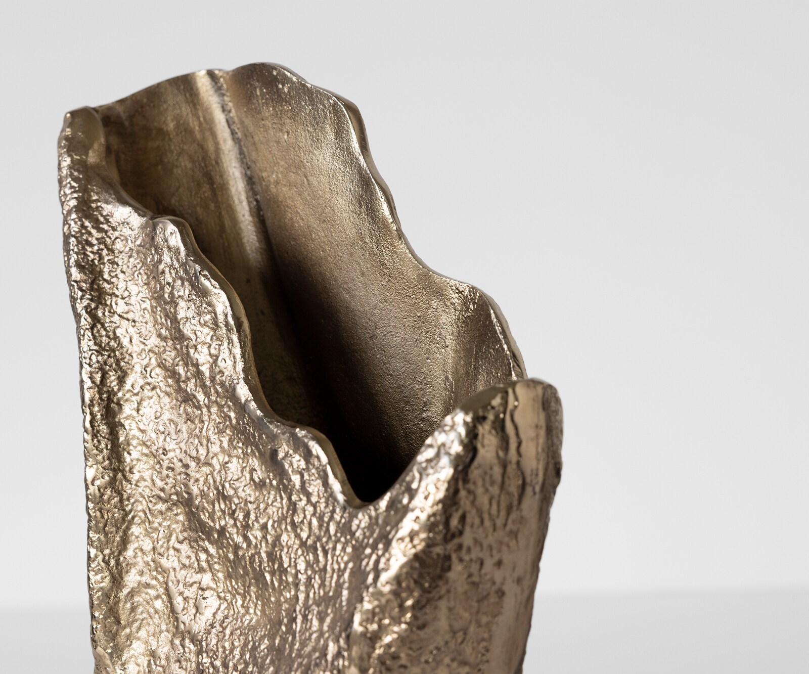Vaas Cavira B29 x D16 x H48 cm Aluminium Champagner Handgemaakt 4
