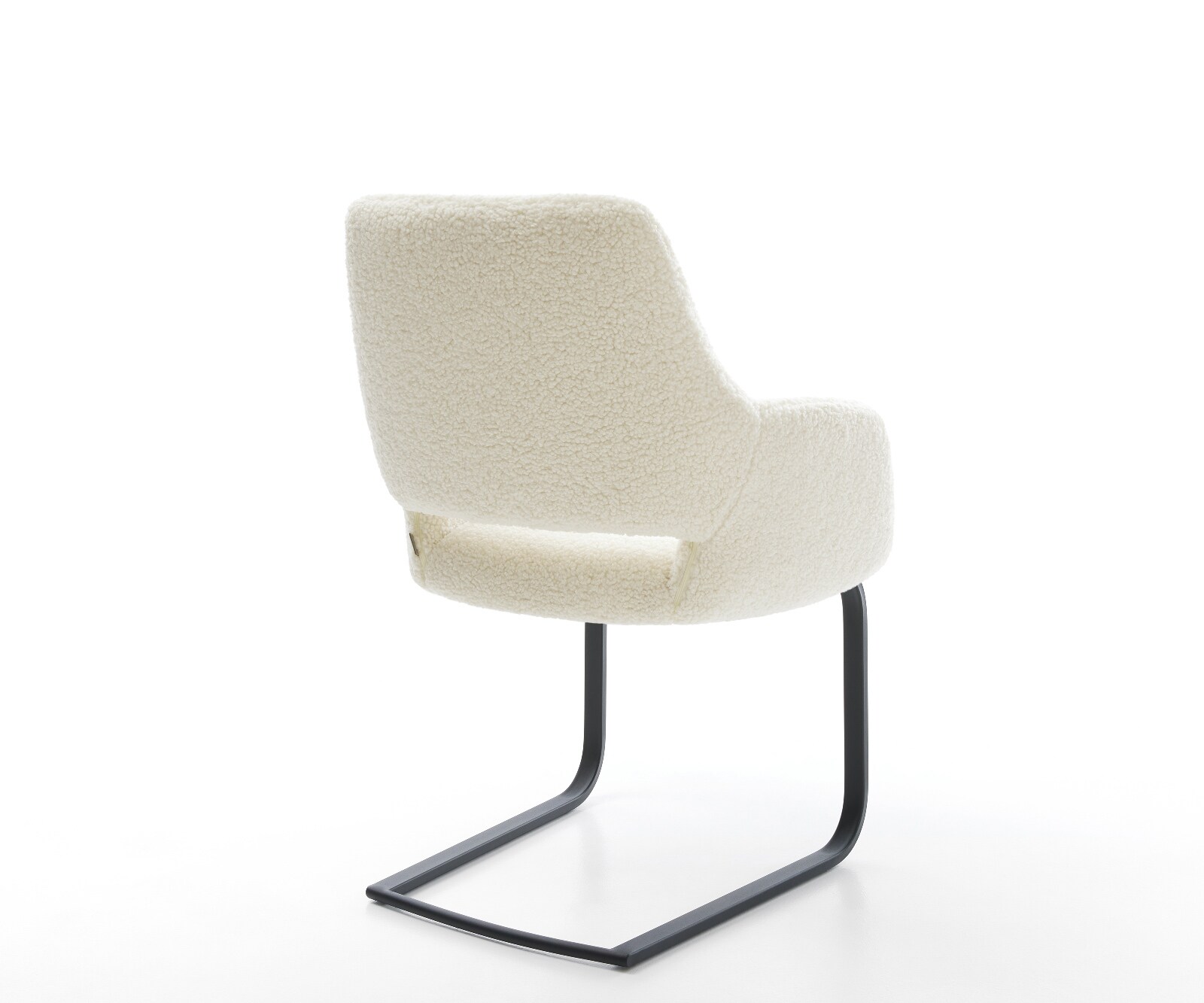 Sledemodel Yago-Flex met armleuning teddy beige sledemodel vlak zwart pocketveer kern 5