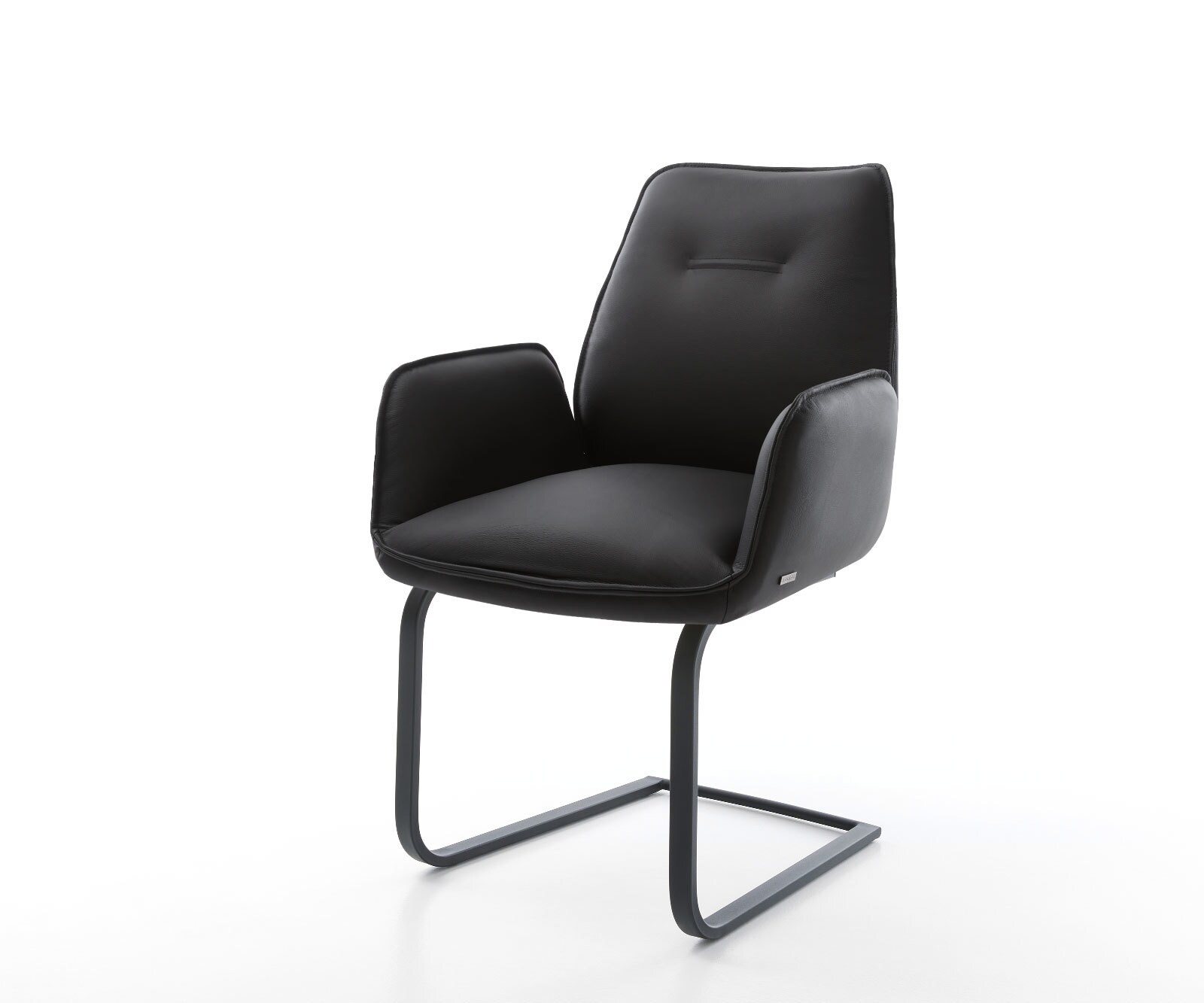 Sledemodel Zoa-Flex echt leer zwart sledemodel vlak zwart pocketveer kern 1