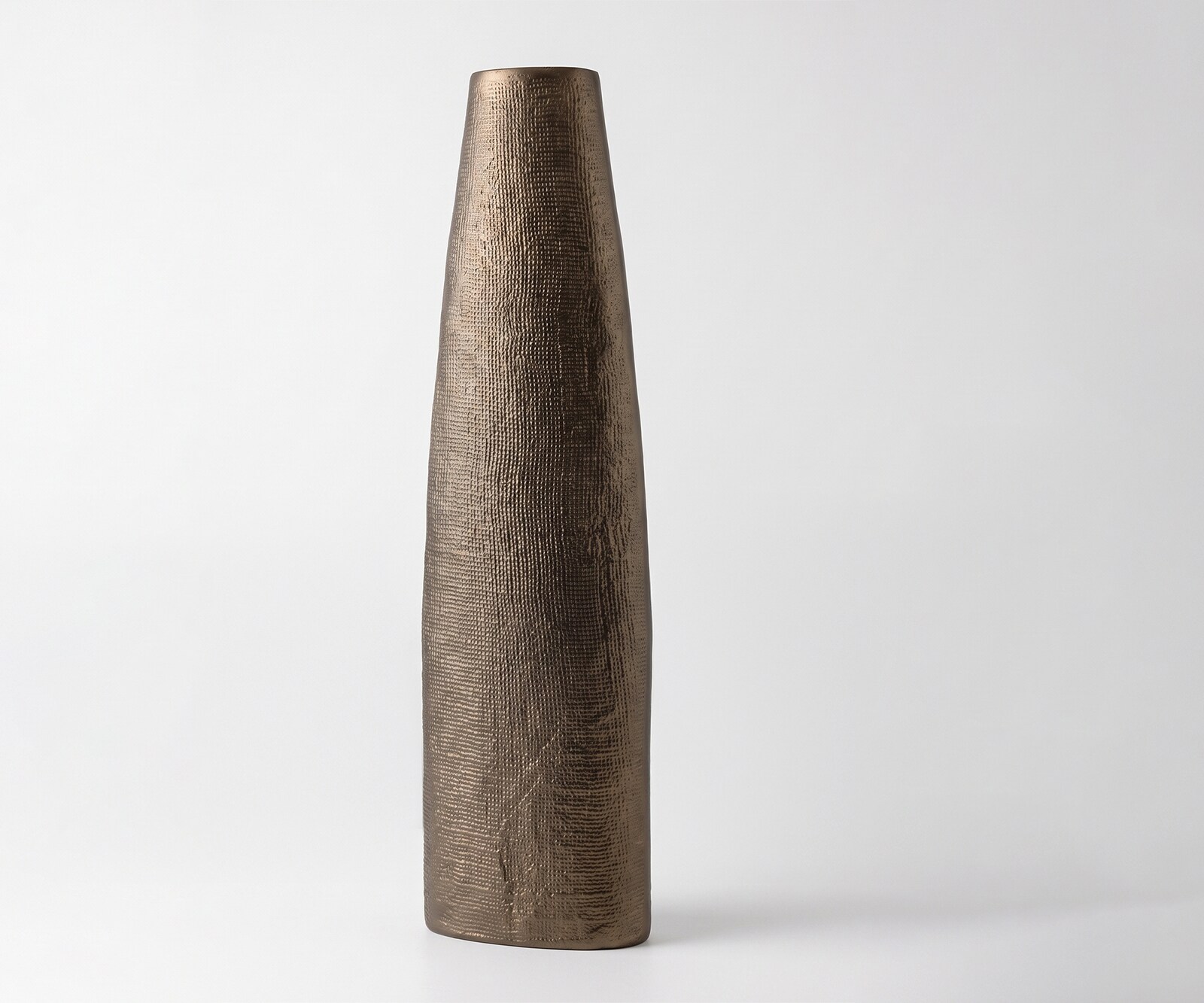 Vaas Conico B20 x D11 x H69 cm Aluminium Aurum Satin Gegoten