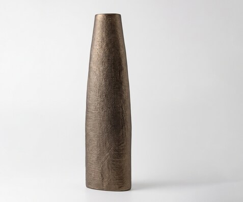 Vaas Conico B20 x D11 x H69 cm Aluminium Aurum Satin Gegoten