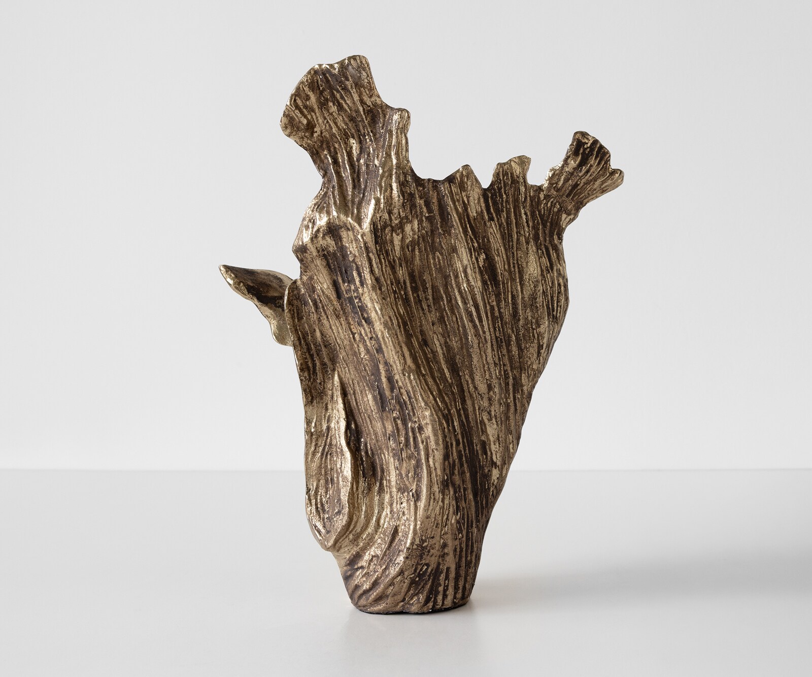 Vaas Corallo B37 x D18 x H48 cm Aluminium Oro Antico Handgemaakt 1