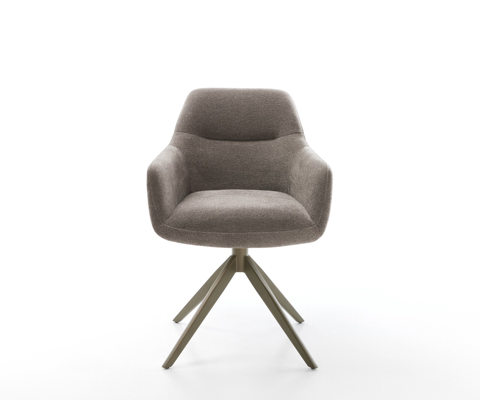 Draaistoel Pejo-Flex zachte stof met structuur taupe kruisframe breed afwerking met titanium 360° draaibaar rocker-functie pocketveer kern 1