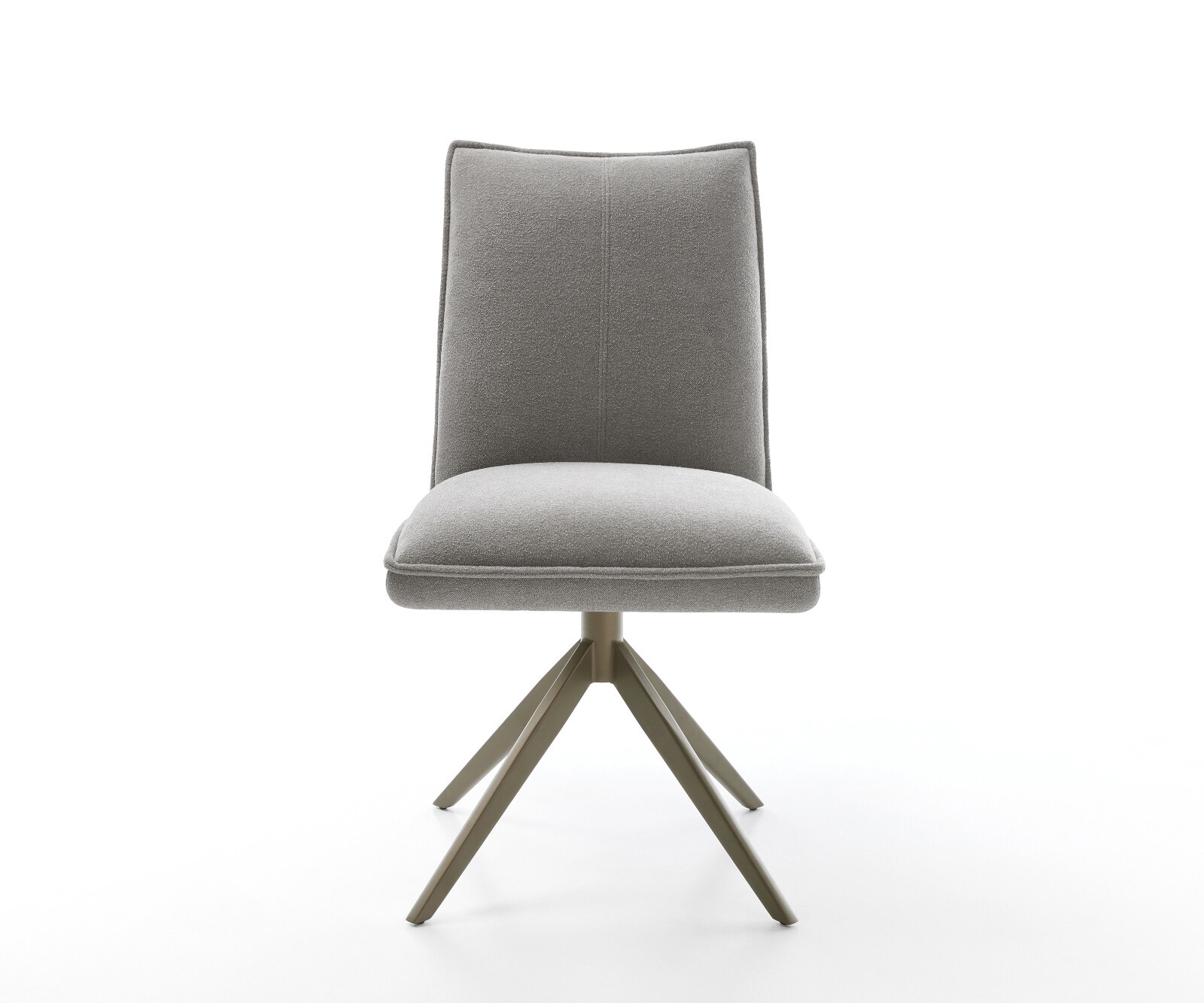 Draaistoel Lelio-Flex zachte stof met structuur grijs kruisframe breed afwerking met titanium 360° draaibaar rocker-functie pocketveer kern 2