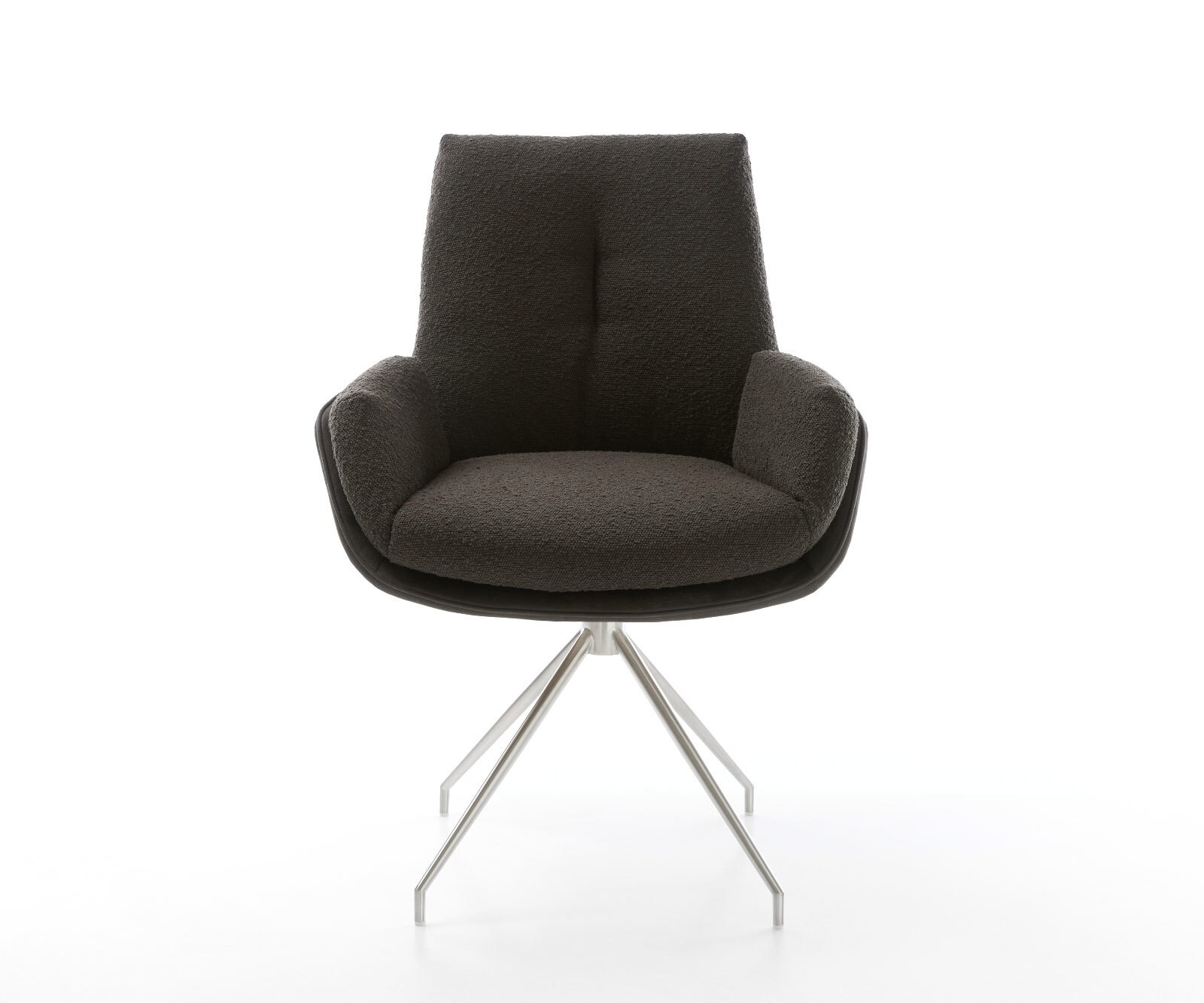 Draaistoel Clea-Flex materiaalmix zwart kruisframe conisch roestvrij staal 180° draaibaar 1 Draaistoel Clea-Flex materiaalmix zwart kruisframe conisch roestvrij staal 180° draaibaar 1