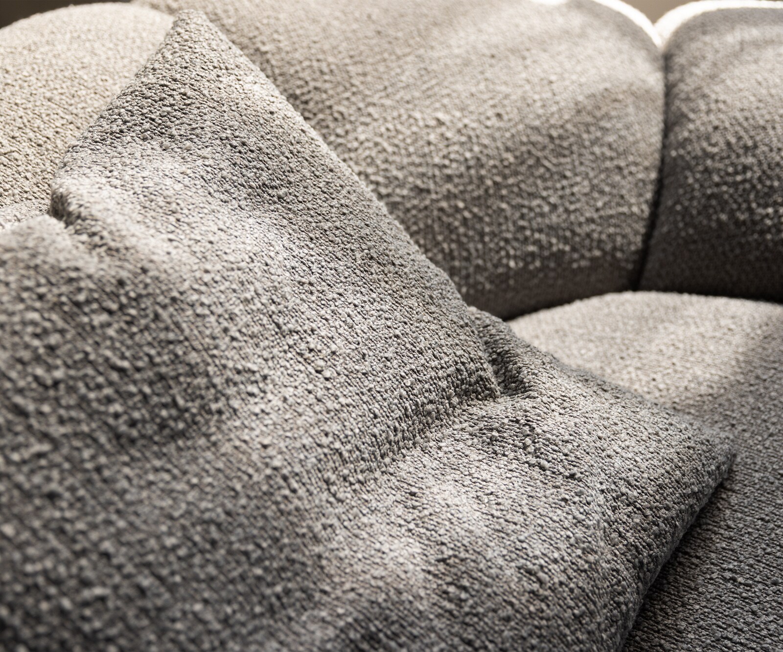 Big-sofa Lunna 360x175 cm Bouclé zilvergrijs 2 kussens 7