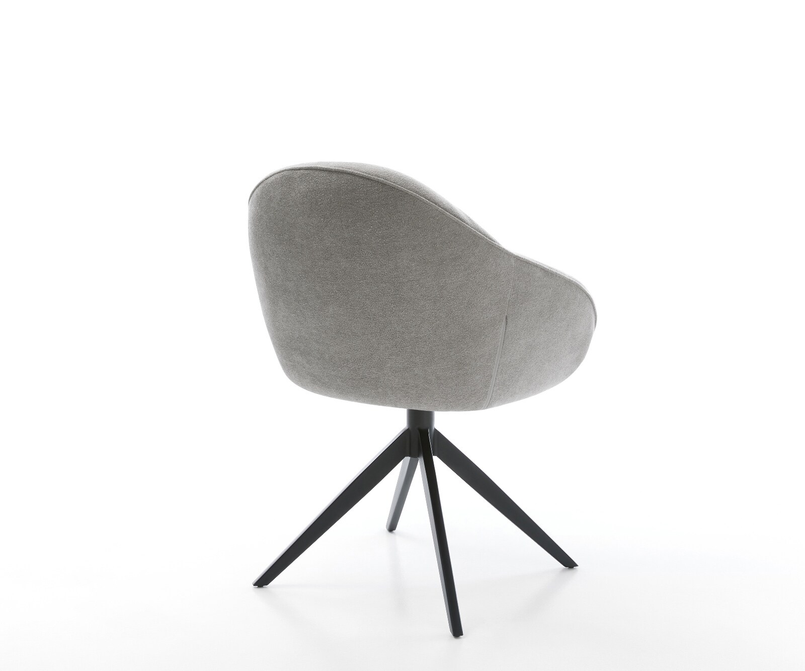 Draaistoel Gaio-Flex zachte stof met structuur grijs kruisframe breed zwart 360° draaibaar rocker-functie 4