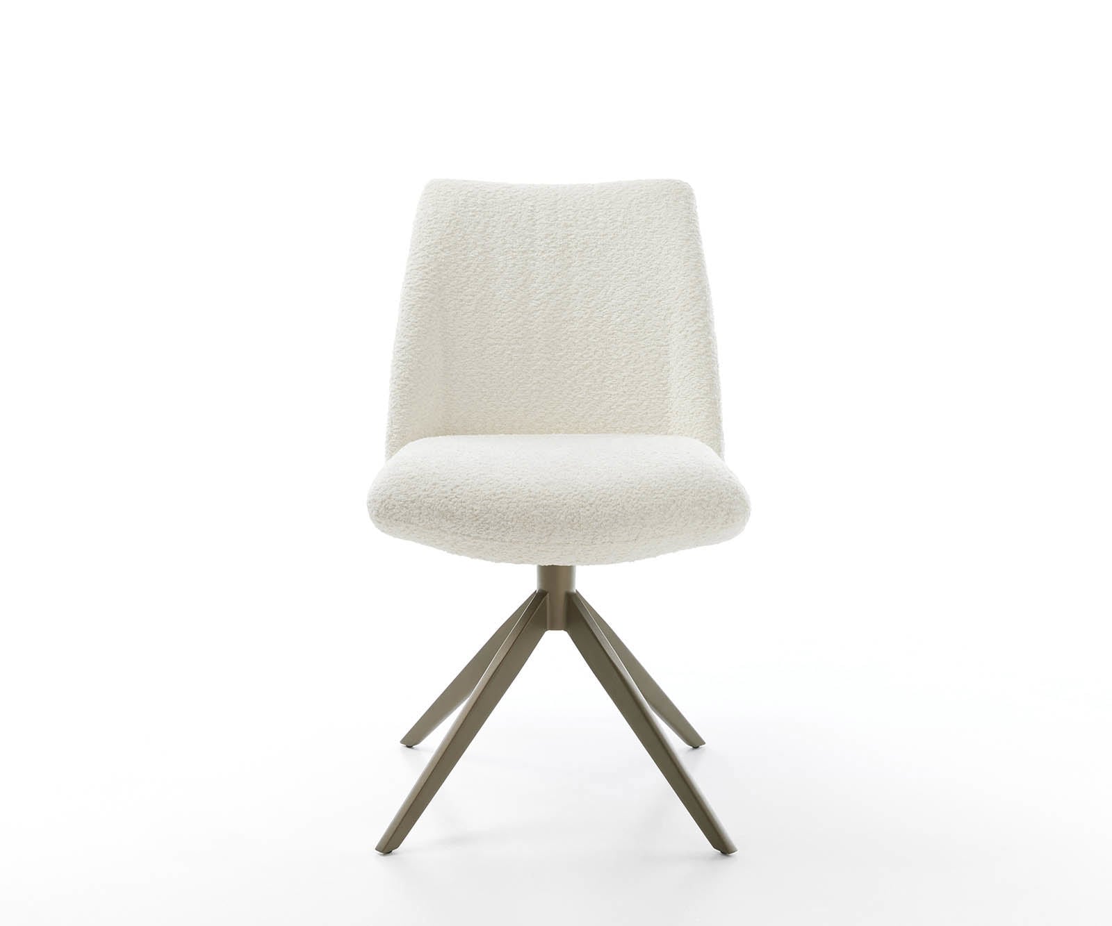 Draaistoel Elso-Flex bouclé wit kruisframe breed afwerking met titanium 360° draaibaar pocketveer kern 1 Draaistoel Elso-Flex bouclé wit kruisframe breed afwerking met titanium 360° draaibaar pocketveer kern 1