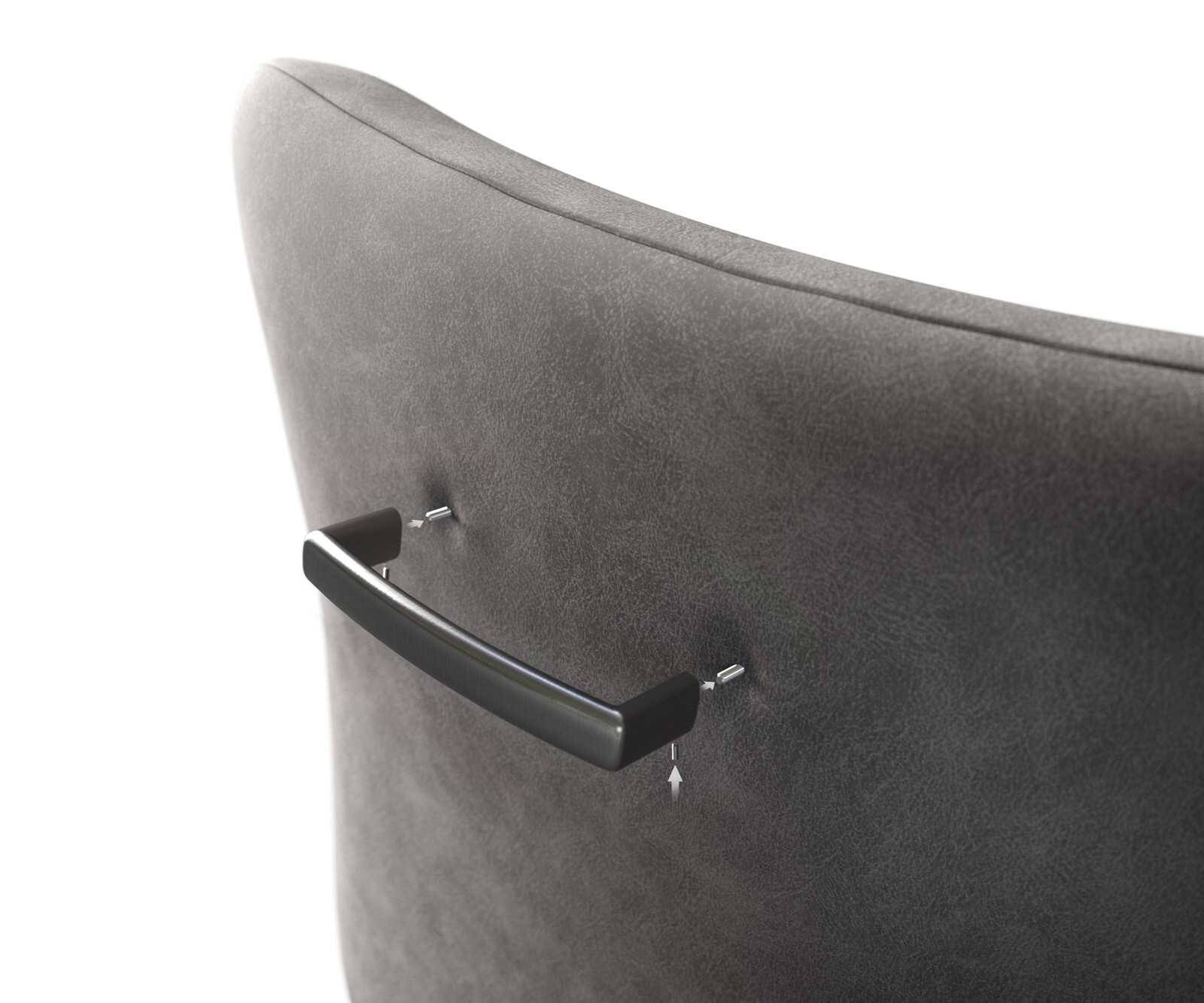 Stoelgreep Flex-Flach roestvrij staal grafiet 3