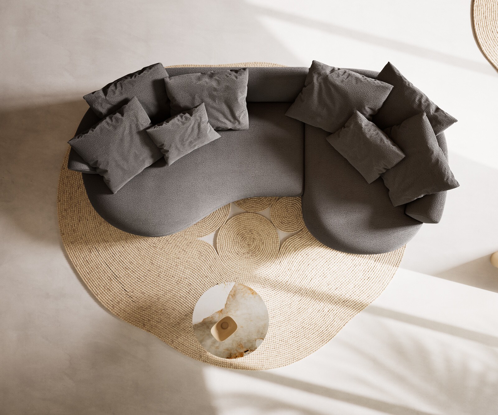 Big-Sofa Edina 330x170 cm Bouclé Soft Modder  8