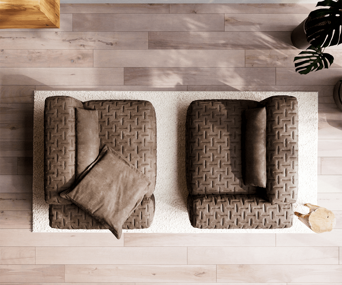 Bigsofa Freestyle 280x110 cm Microvezelmateriaal Taupe Vintage gestikt 3