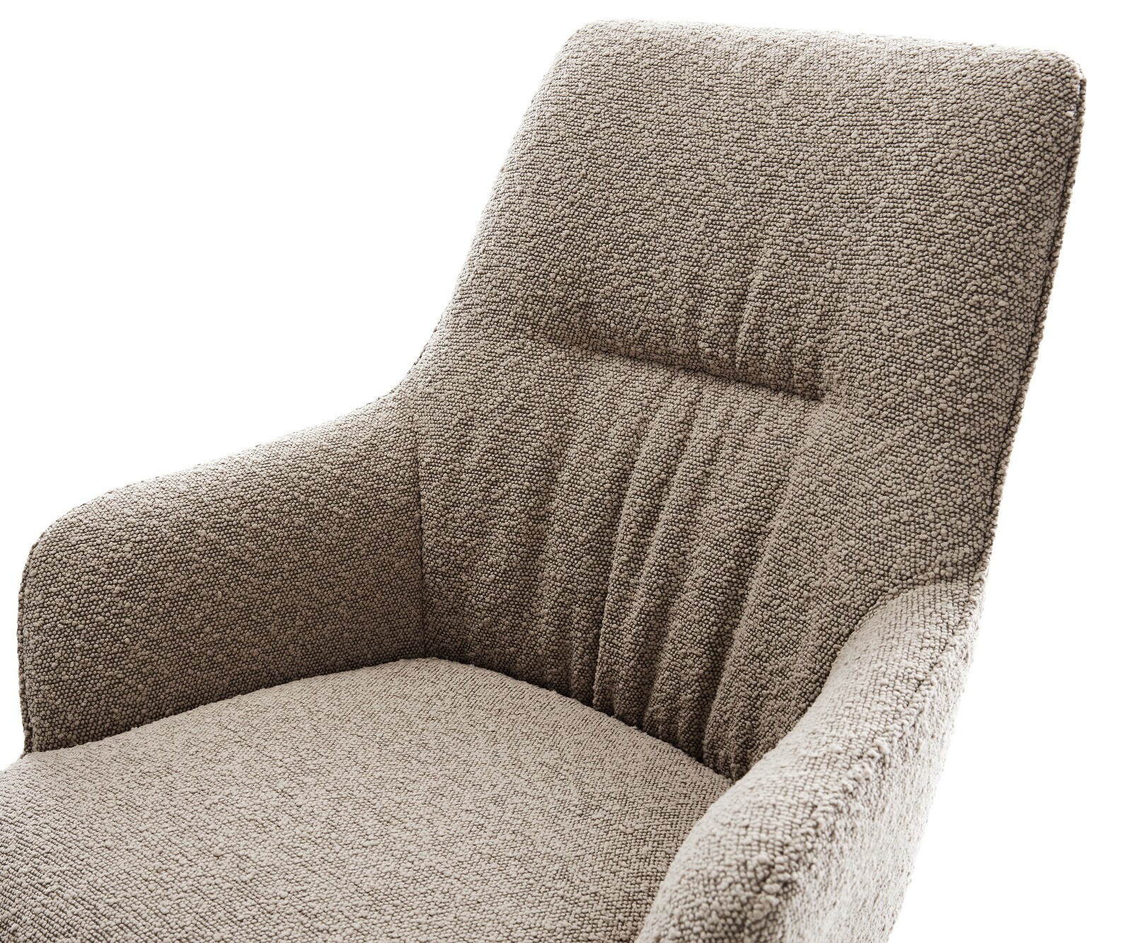 Sledemodel Zelia-Flex met armleuning bouclé mud sledemodel vlak grafiet pocketveer kern 3