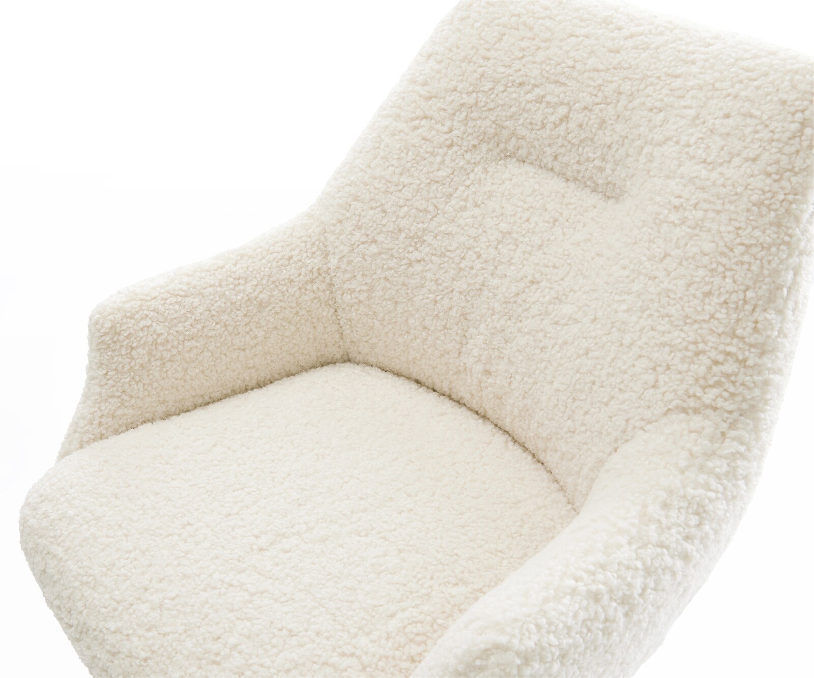 Barstoel Alja-Flex Teddystof Beige Sledeonderstel metaal zwart Zwart Pocketvering 4