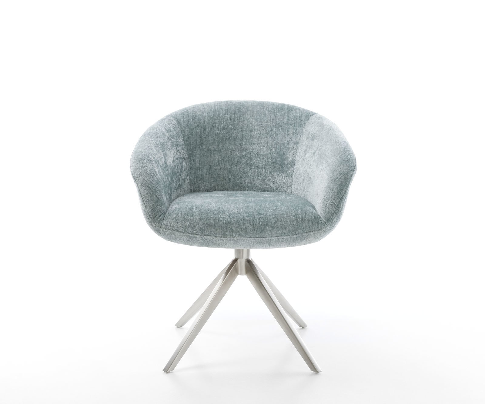 Draaistoel Vinka-Flex met armleuning chenille pastelblauw kruisframe breed roestvrij staal 360° draaibaar rocker-functie pocketveer kern 1 Draaistoel Vinka-Flex met armleuning chenille pastelblauw kruisframe breed roestvrij staal 360° draaibaar rocker-functie pocketveer kern 1