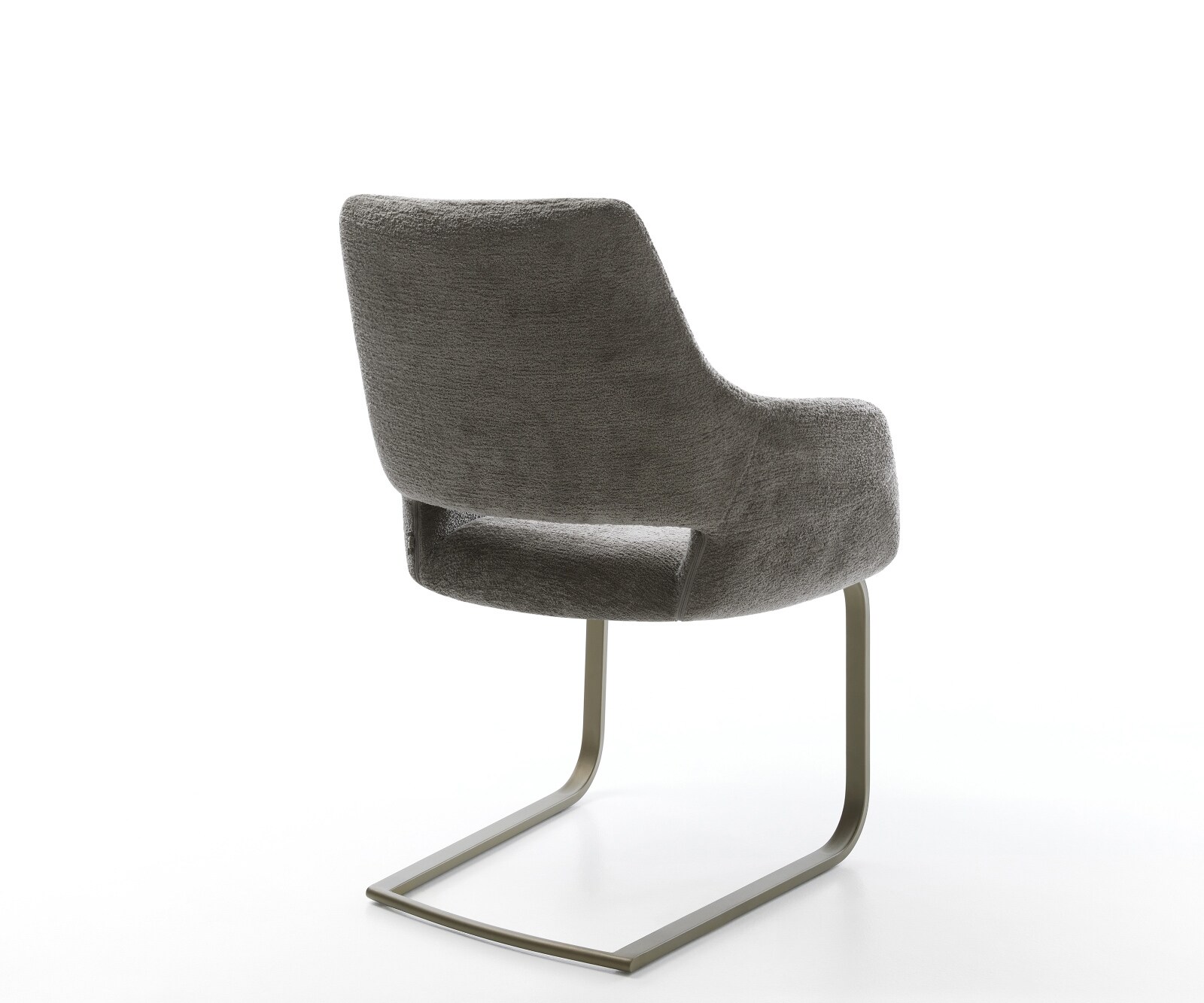 Sledemodel Yago-Flex met armleuning bouclé zacht mud sledemodel vlak afwerking met titanium pocketveer kern 5