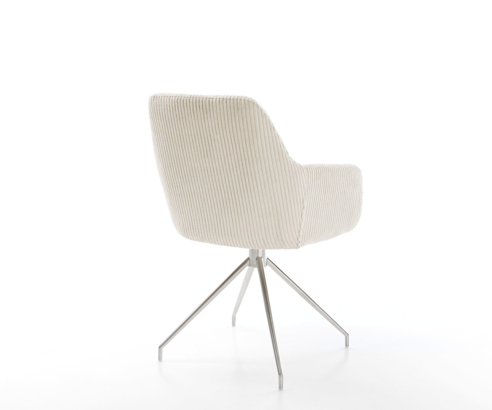 Eetkamerstoel Pejo-Flex koord beige kruisframe conisch roestvrij staal pocketveer kern 5