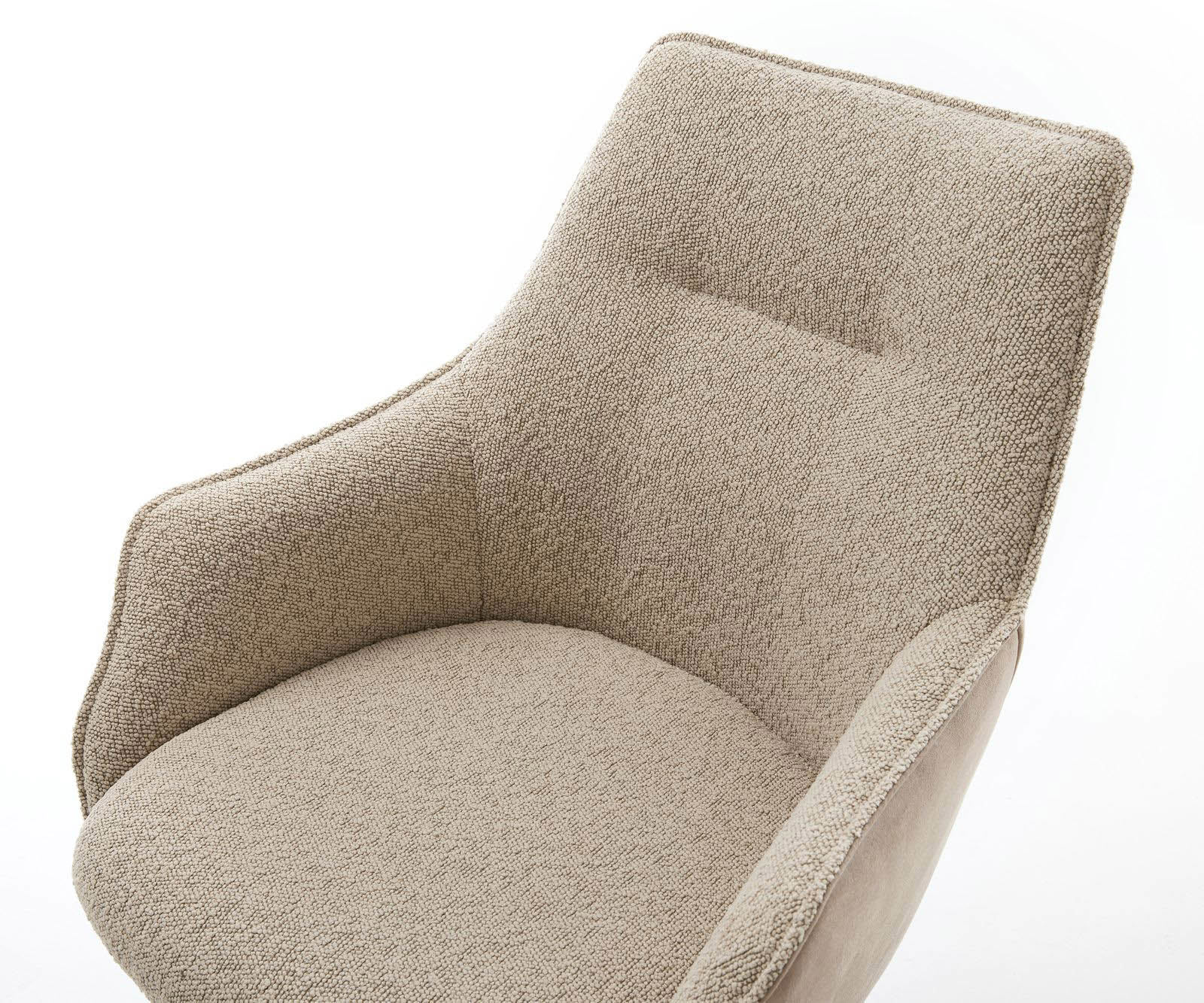 Draaistoel Alja-Flex met armleuning materiaalmix mud kruisframe conisch zwart 180° draaibaar pocketveer kern 3