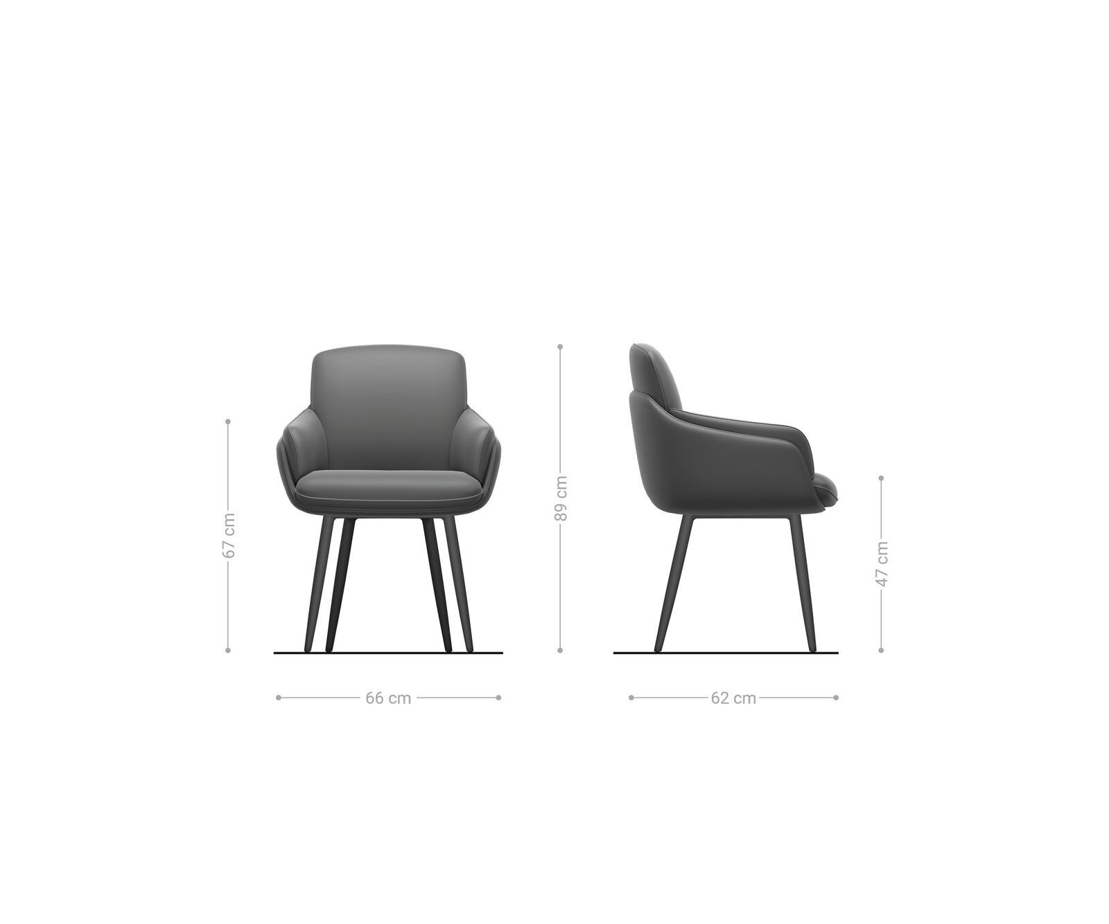 Eetkamerstoel Luan-Flex met armleuning materiaalmix zwart 4-poot conisch roestvrij staal 5 Eetkamerstoel Luan-Flex met armleuning materiaalmix zwart 4-poot conisch roestvrij staal 5