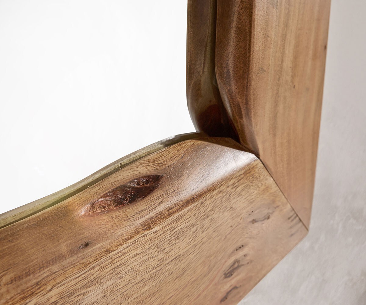 Wandspiegel Live-Edge 135x85 cm acacia natuur boomrand 4