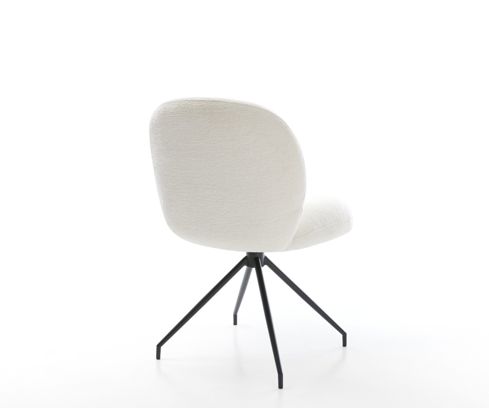 Eetkamerstoel Nube-Flex bouclé zacht beige kruisframe conisch zwart pocketveer kern 5