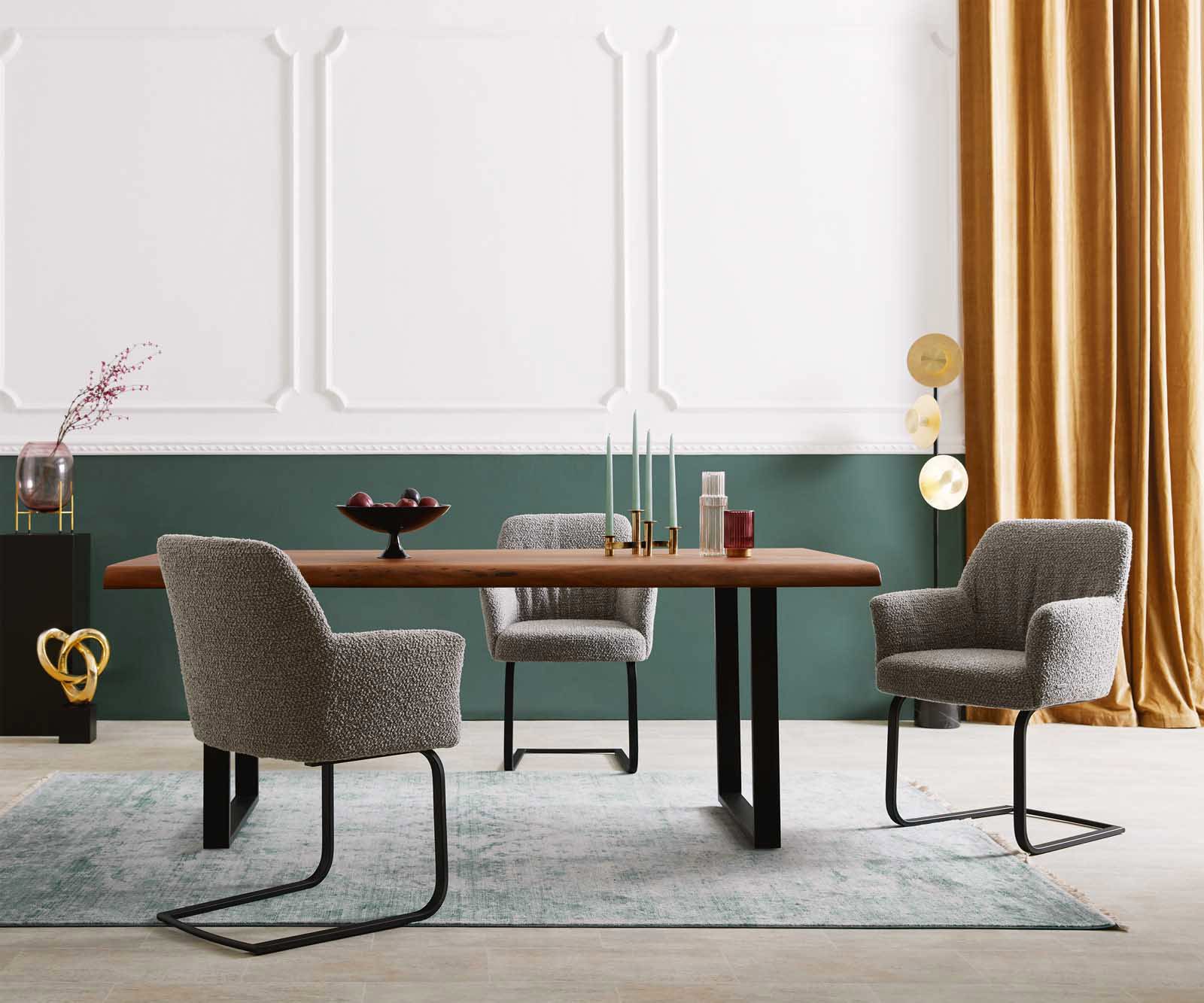 Sledemodel Xana-Flex met armleuning bouclé zilver grijs sledemodel vlak zwart pocketveer kern 5 Sledemodel Xana-Flex met armleuning bouclé zilver grijs sledemodel vlak zwart pocketveer kern 5