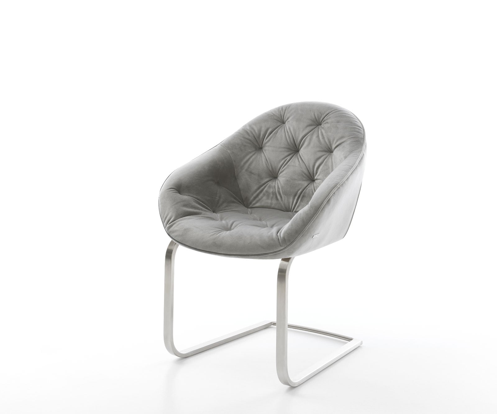 Sledemodel Gaio-Flex fluweel grijs sledemodel vlak roestvrij staal Sledemodel Gaio-Flex fluweel grijs sledemodel vlak roestvrij staal