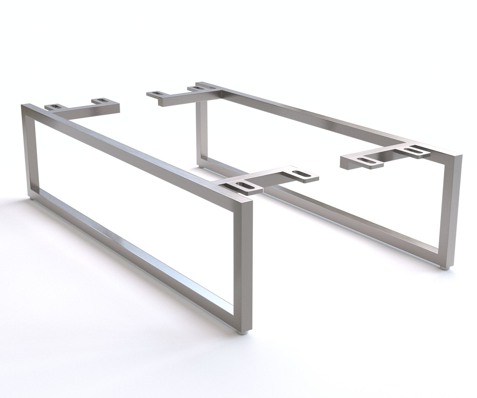 Pootglijder smal 20 cm geborsteld RVS voor kast van 60 cm diep (set van 2) 1