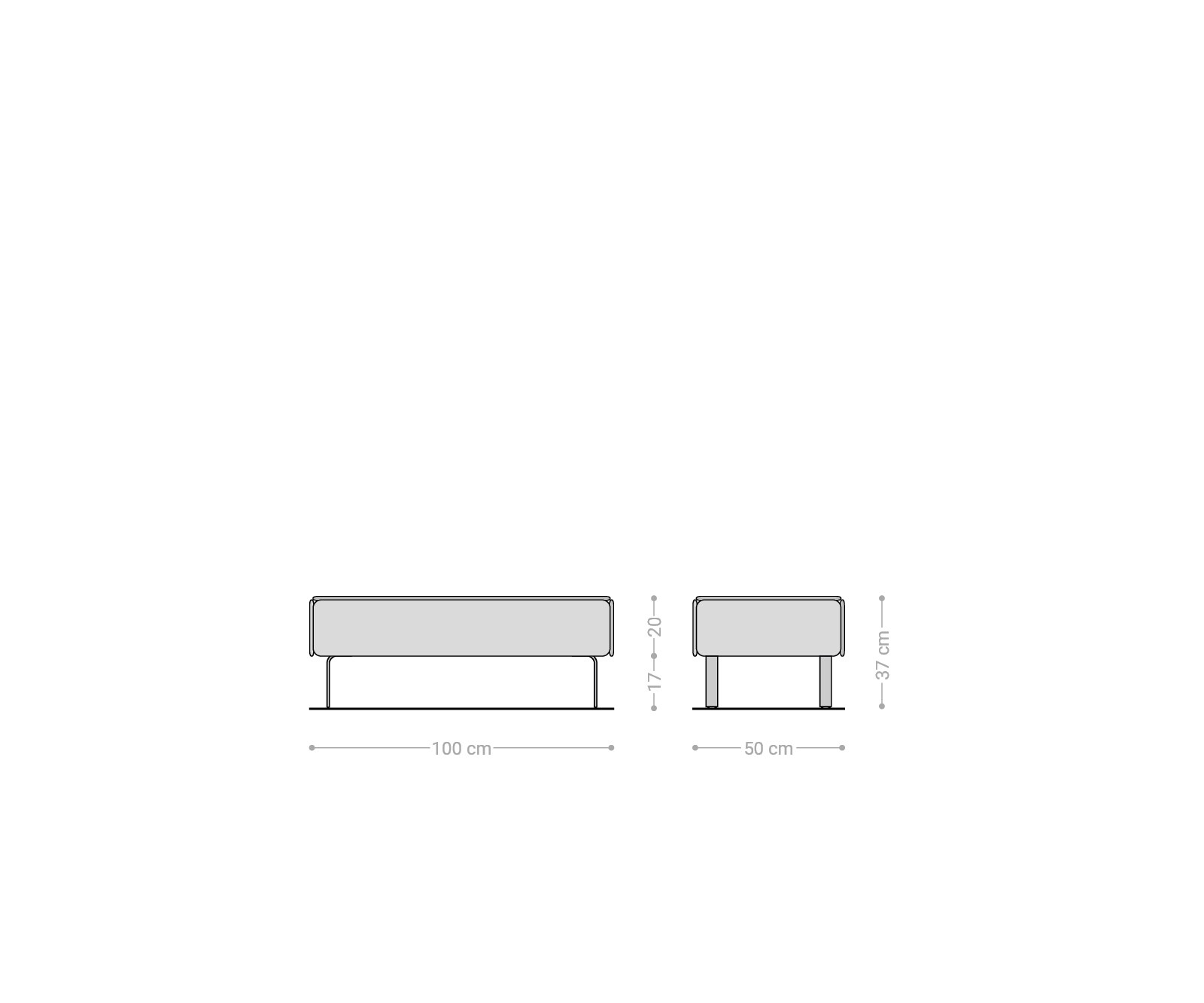 Salontafel Shavani 100x50 cm acacia natuur 1 lade L-poot RVS zilver 6