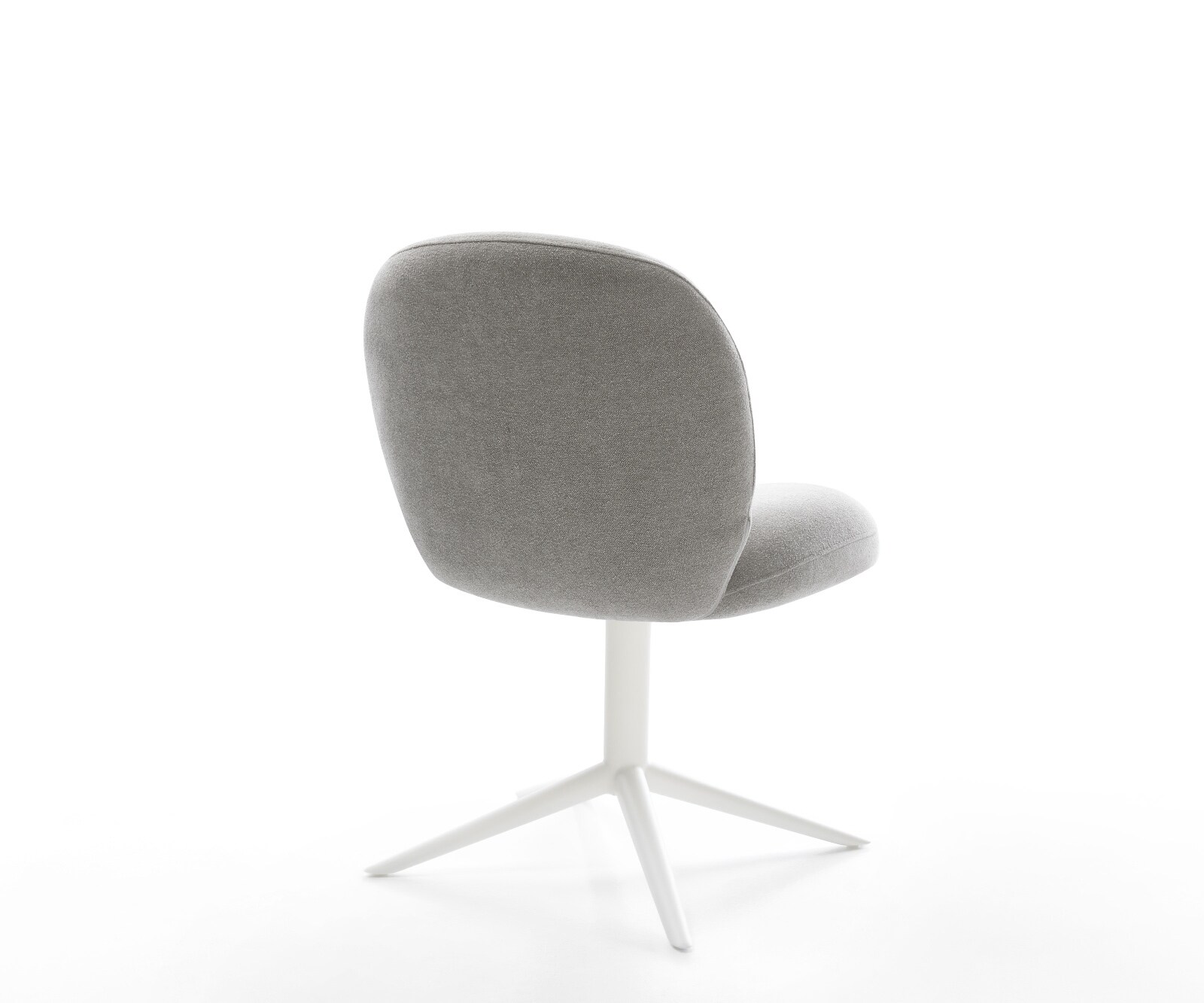 Draaistoel Nube-Flex zachte stof met structuur grijs kruispoot wit 360° draaibaar rocker-functie pocketveer kern 5