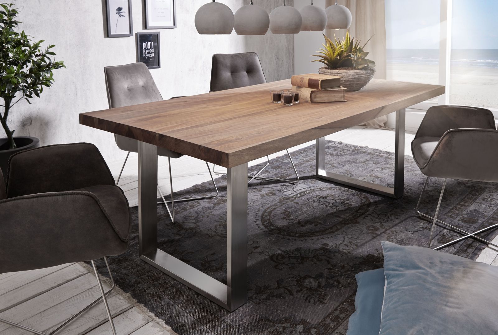  Eettafel Classic-Edge massief hout 5