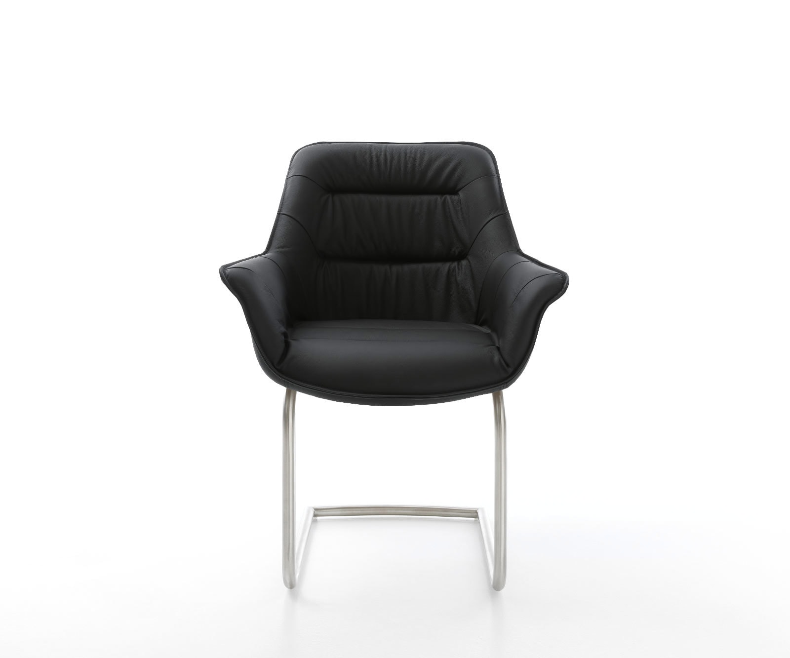 Sledemodel Kaira-Flex echt leer zwart sledemodel rond roestvrij staal 1 Sledemodel Kaira-Flex echt leer zwart sledemodel rond roestvrij staal 1