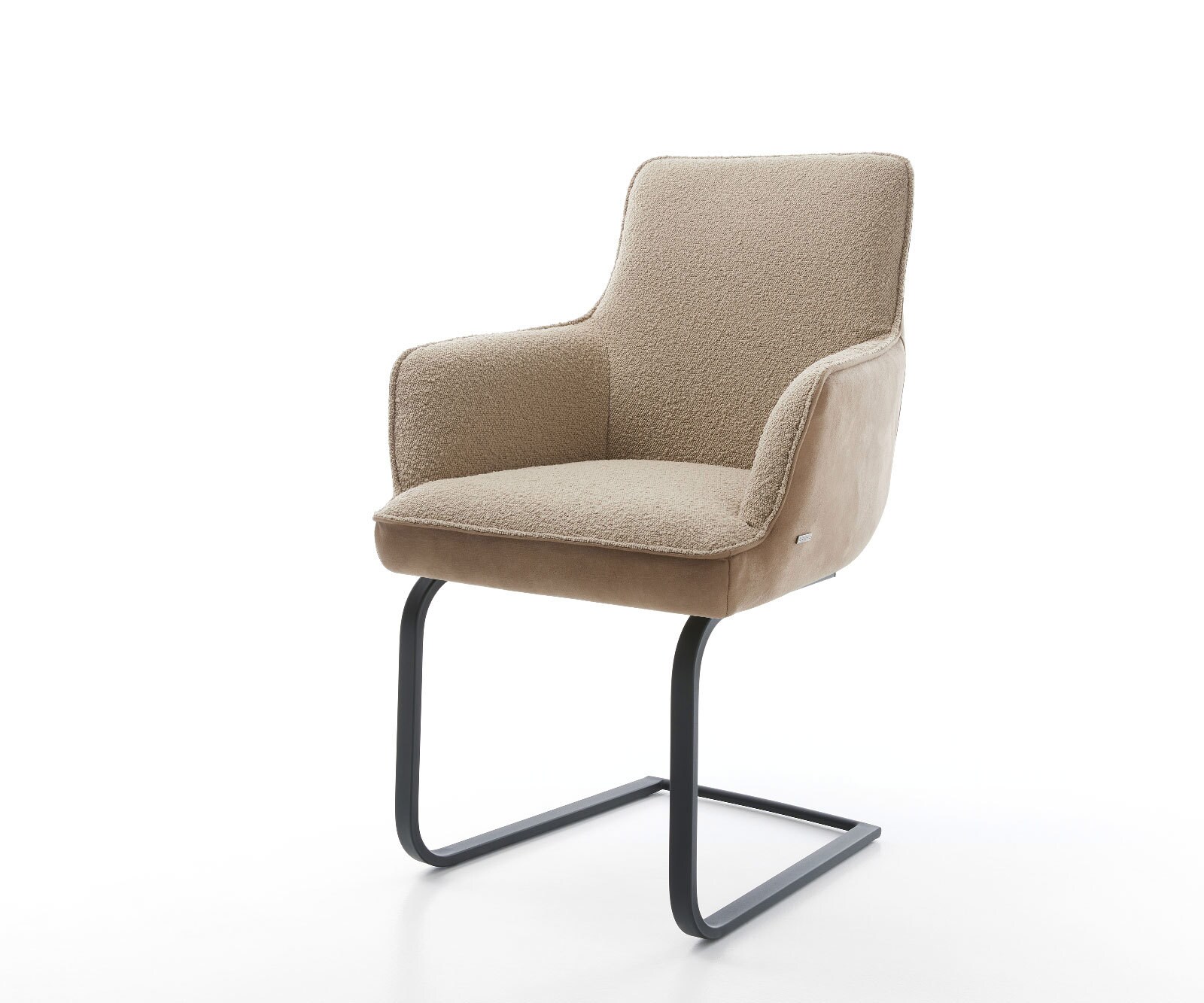 Sledemodel Heira-Flex met armleuning materiaalmix mud sledemodel vlak zwart pocketveer kern