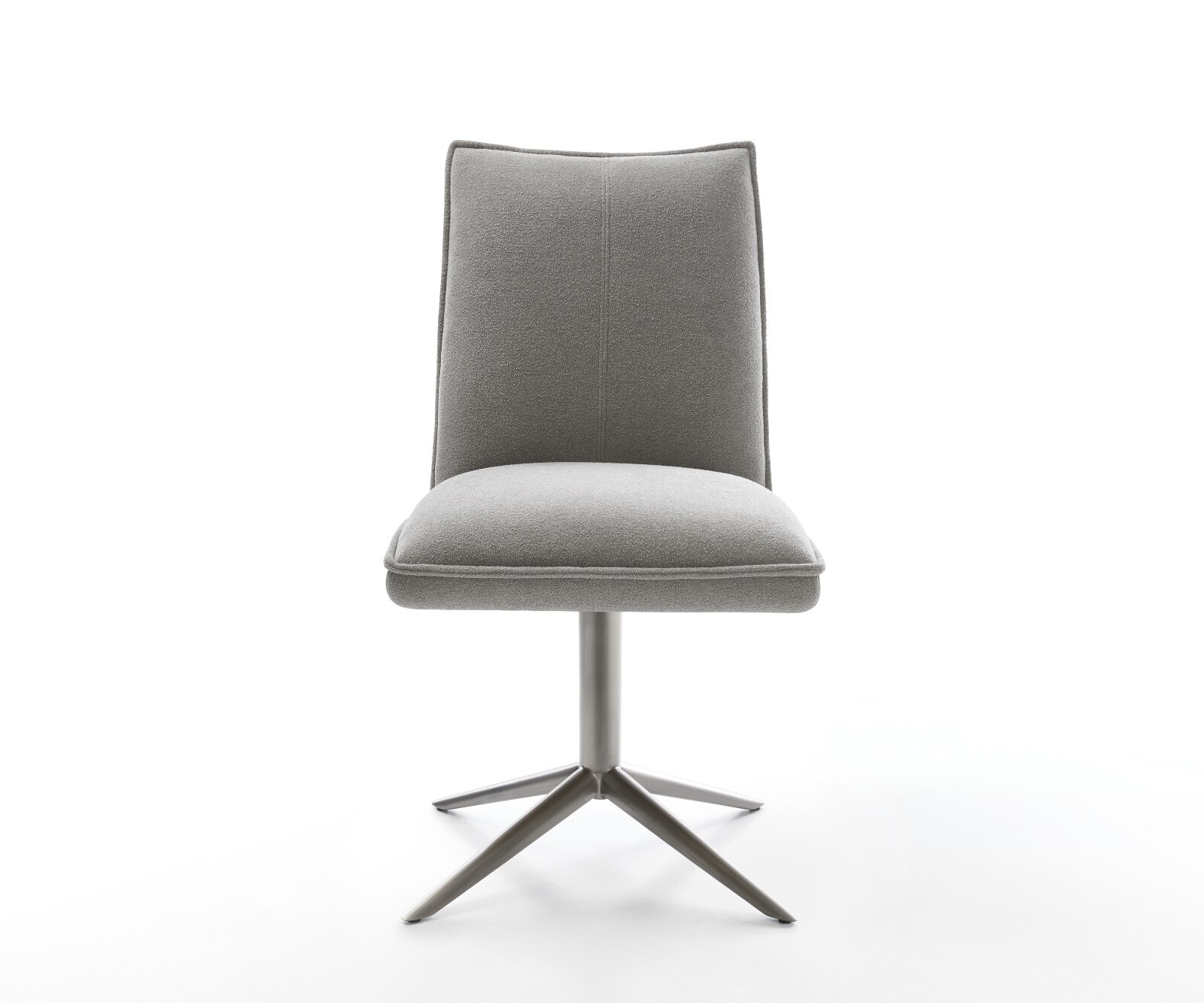 Draaistoel Lelio-Flex zachte stof met structuur grijs kruispoot grafiet 360° draaibaar rocker-functie pocketveer kern 2