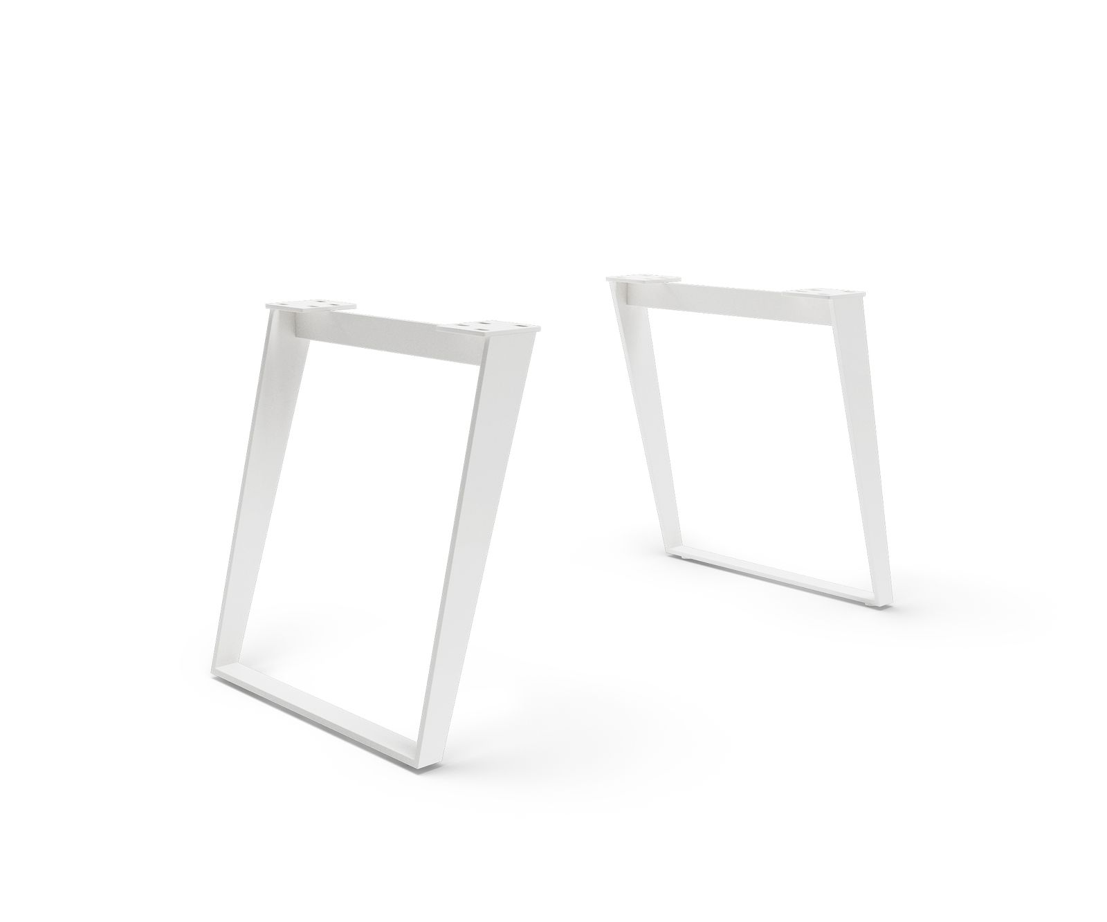 Tafelframe metaal wit schuin (set van 2)
