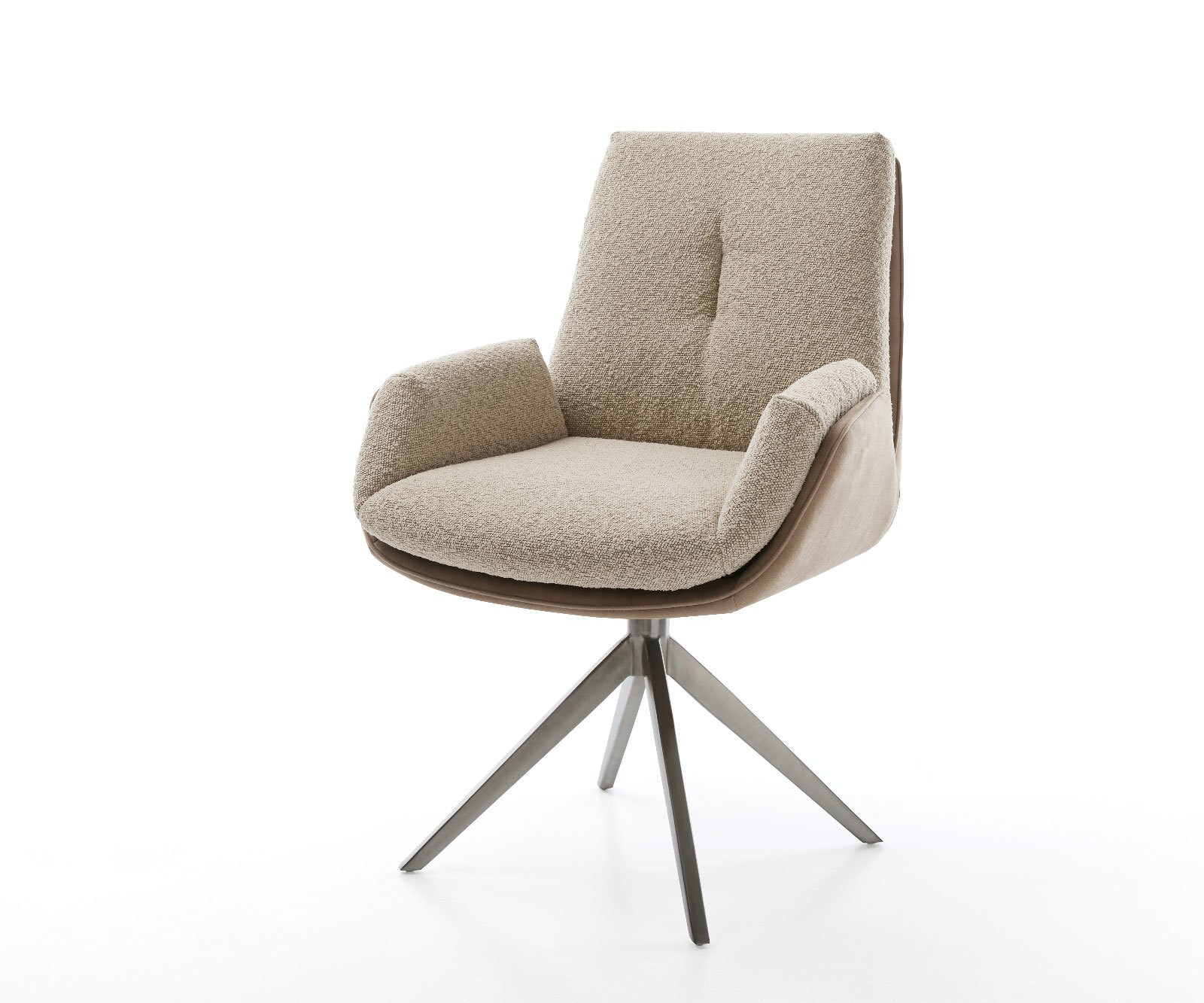 Draaistoel Clea-Flex materiaalmix mud kruisframe breed grafiet 360° draaibaar rocker-functie 1