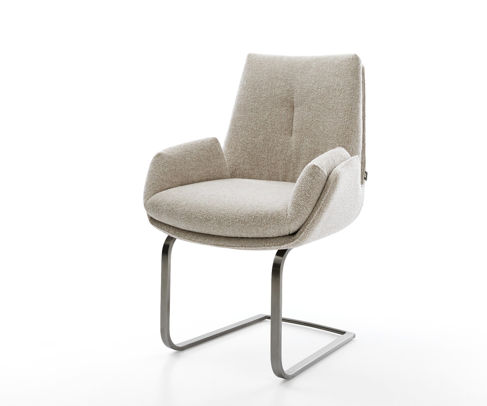 Sledemodel Clea-Flex geweven stof beige sledemodel vlak grafiet pocketveer kern 1