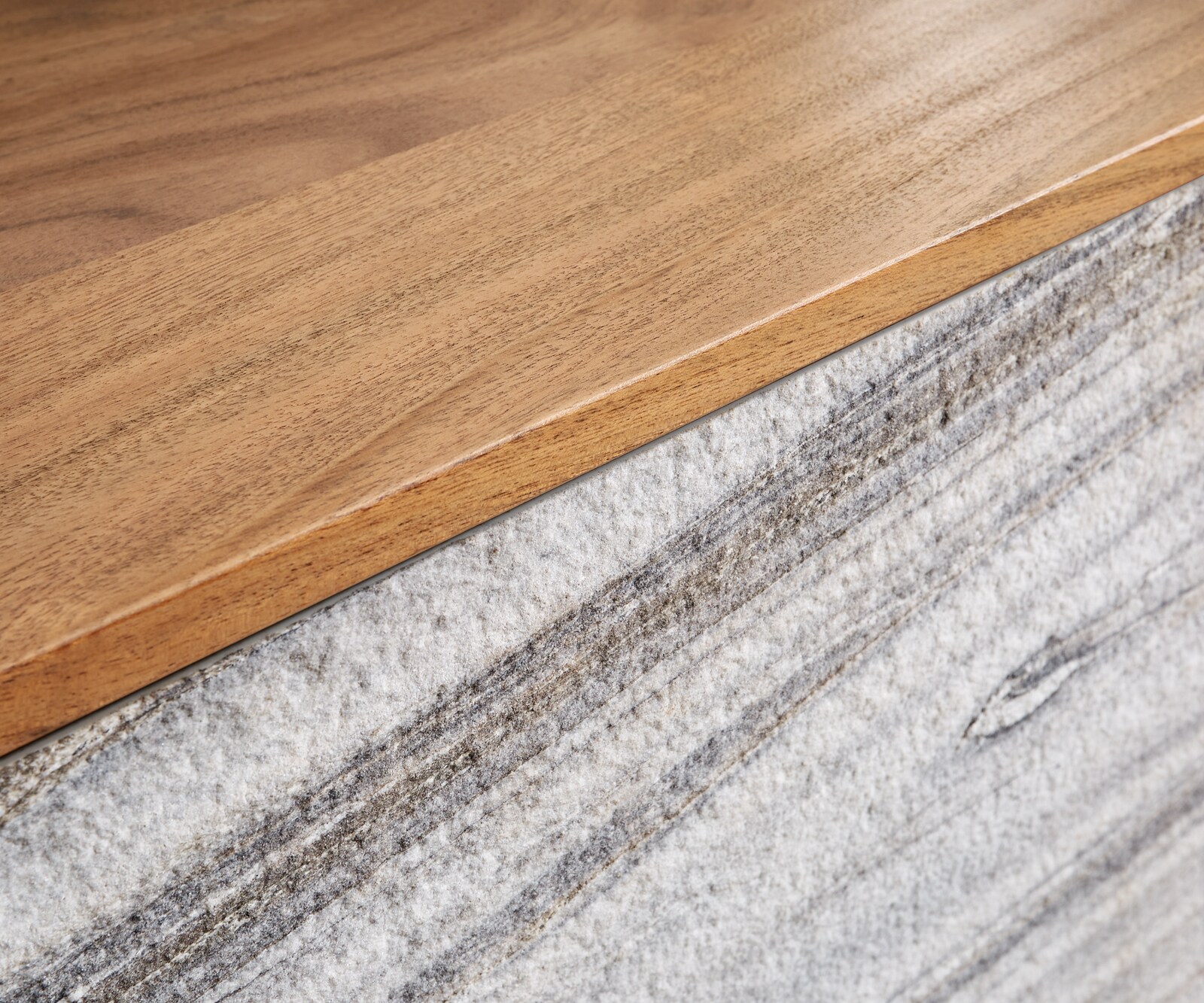 Tv-meubel Kleo 220 cm acacia natuur 4 deurs hoekvoet metaal zwart 2 Tv-meubel Kleo 220 cm acacia natuur 4 deurs hoekvoet metaal zwart 2