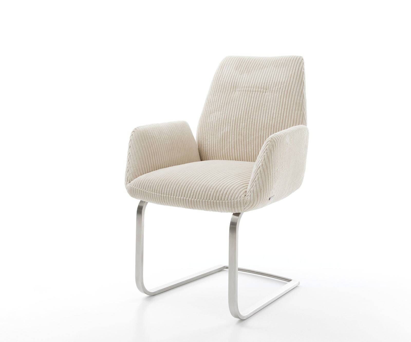 Sledemodel Zoa-Flex koord beige sledemodel vlak roestvrij staal pocketveer kern