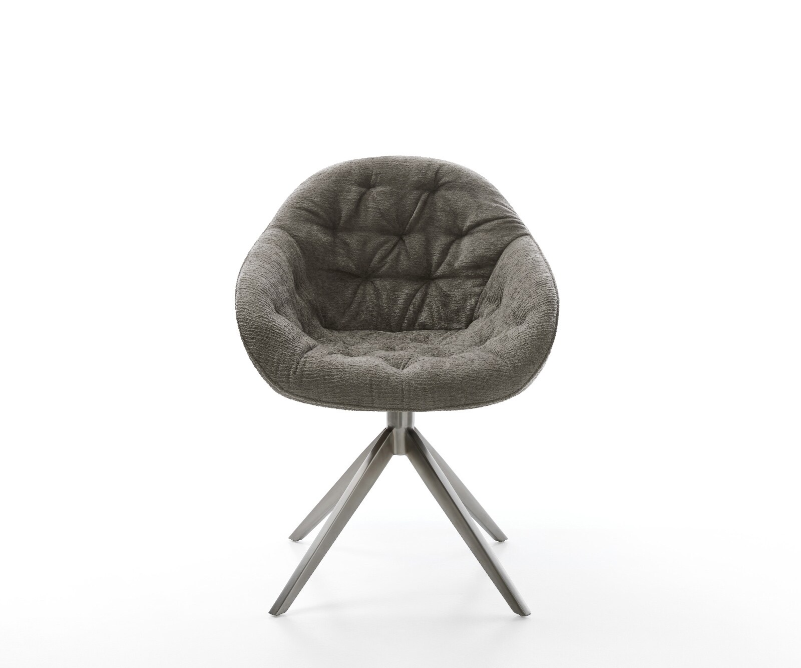 Draaistoel Gaio-Flex bouclé zacht mud kruisframe breed grafiet 360° draaibaar rocker-functie 2