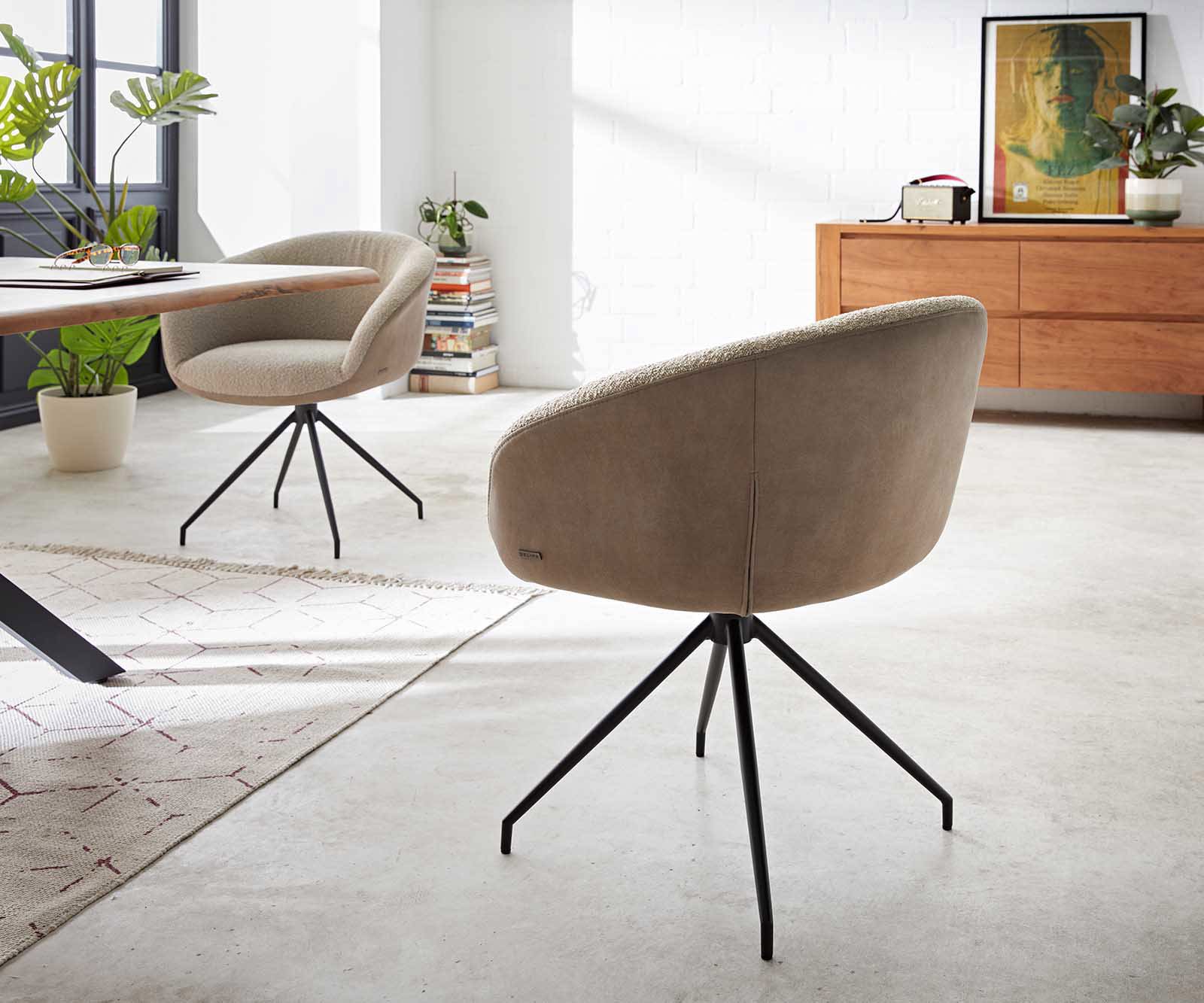 Draaistoel Vinka-Flex met armleuning materiaalmix mud kruisframe conisch zwart 180° draaibaar pocketveer kern 4 Draaistoel Vinka-Flex met armleuning materiaalmix mud kruisframe conisch zwart 180° draaibaar pocketveer kern 4