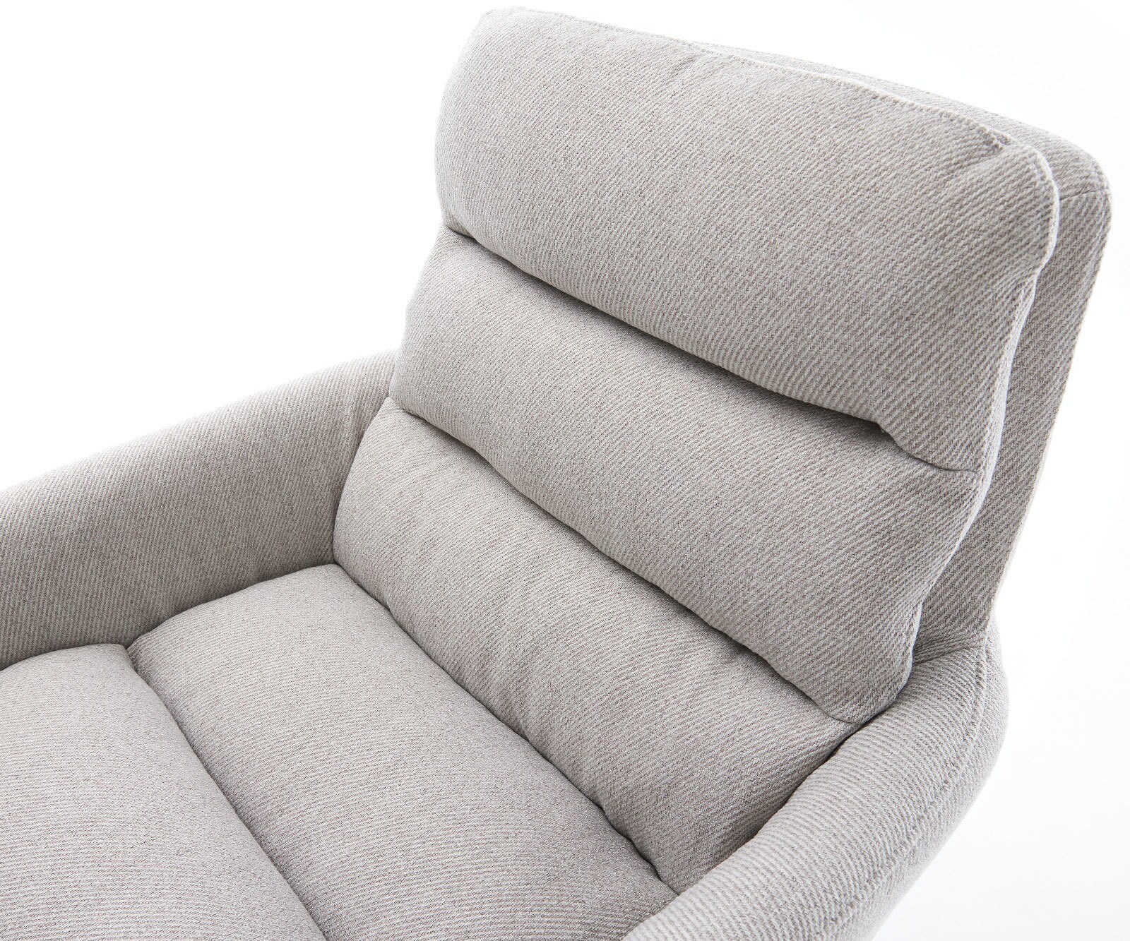 Sledemodel Abelia-Flex met armleuning stripes lichtgrijs sledemodel rond zwart 3 Sledemodel Abelia-Flex met armleuning stripes lichtgrijs sledemodel rond zwart 3