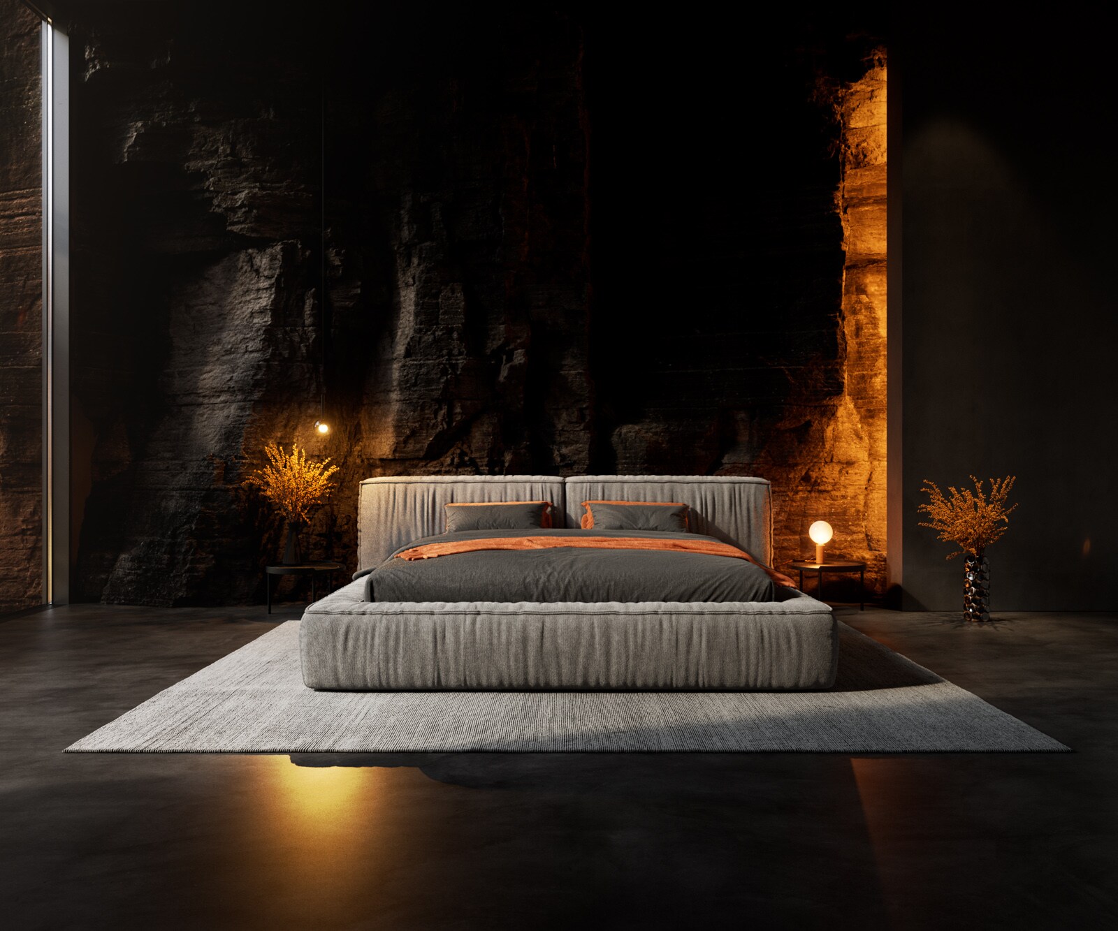 Bedframe Coperti microvezel grijs 180x200 cm 1